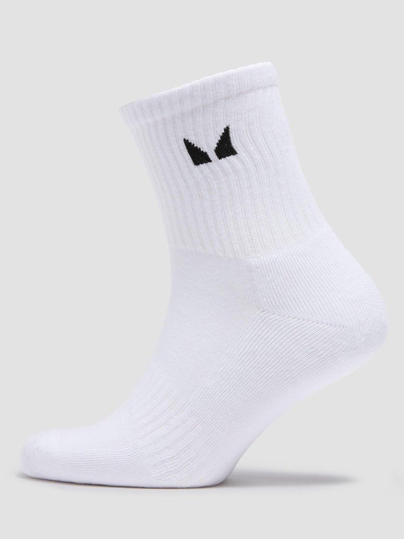 Image 3 of 5 of MyProtein Unisex Crew Socks (3 Pack) - Black/White
