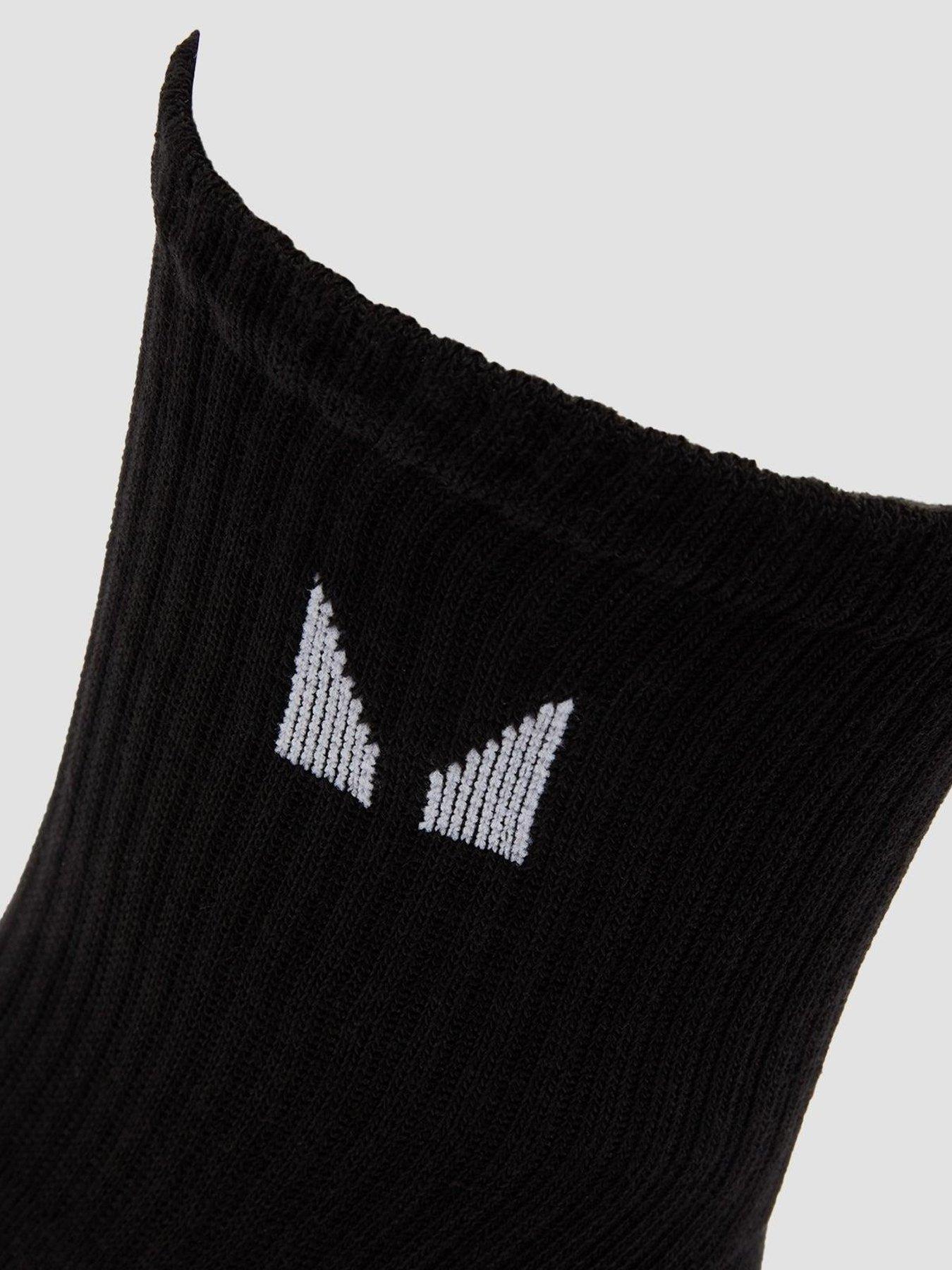 Image 5 of 5 of MyProtein Unisex Crew Socks (3 Pack) - Black/White