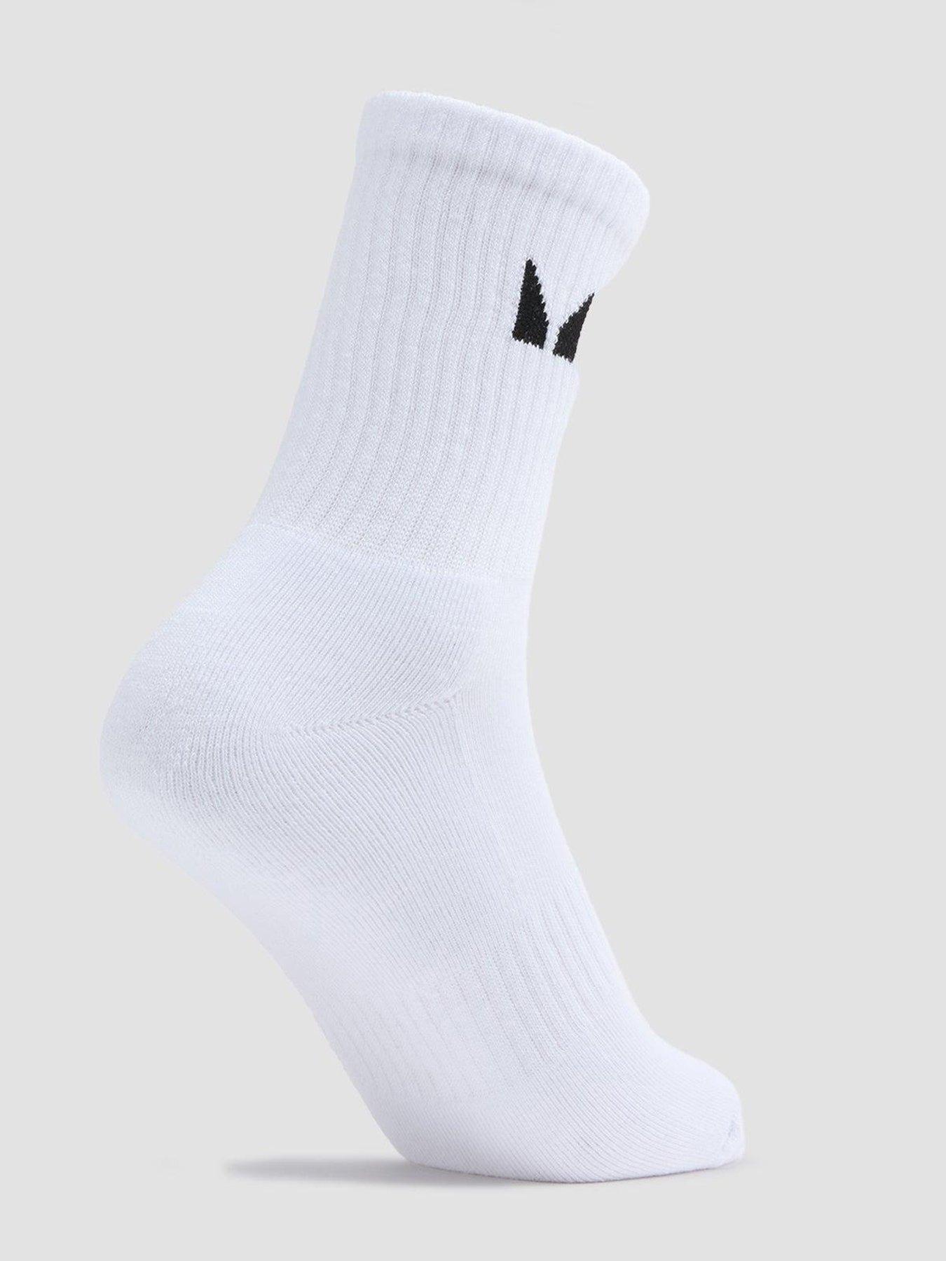 Image 3 of 4 of MyProtein Unisex Crew Socks (3 Pack) - White