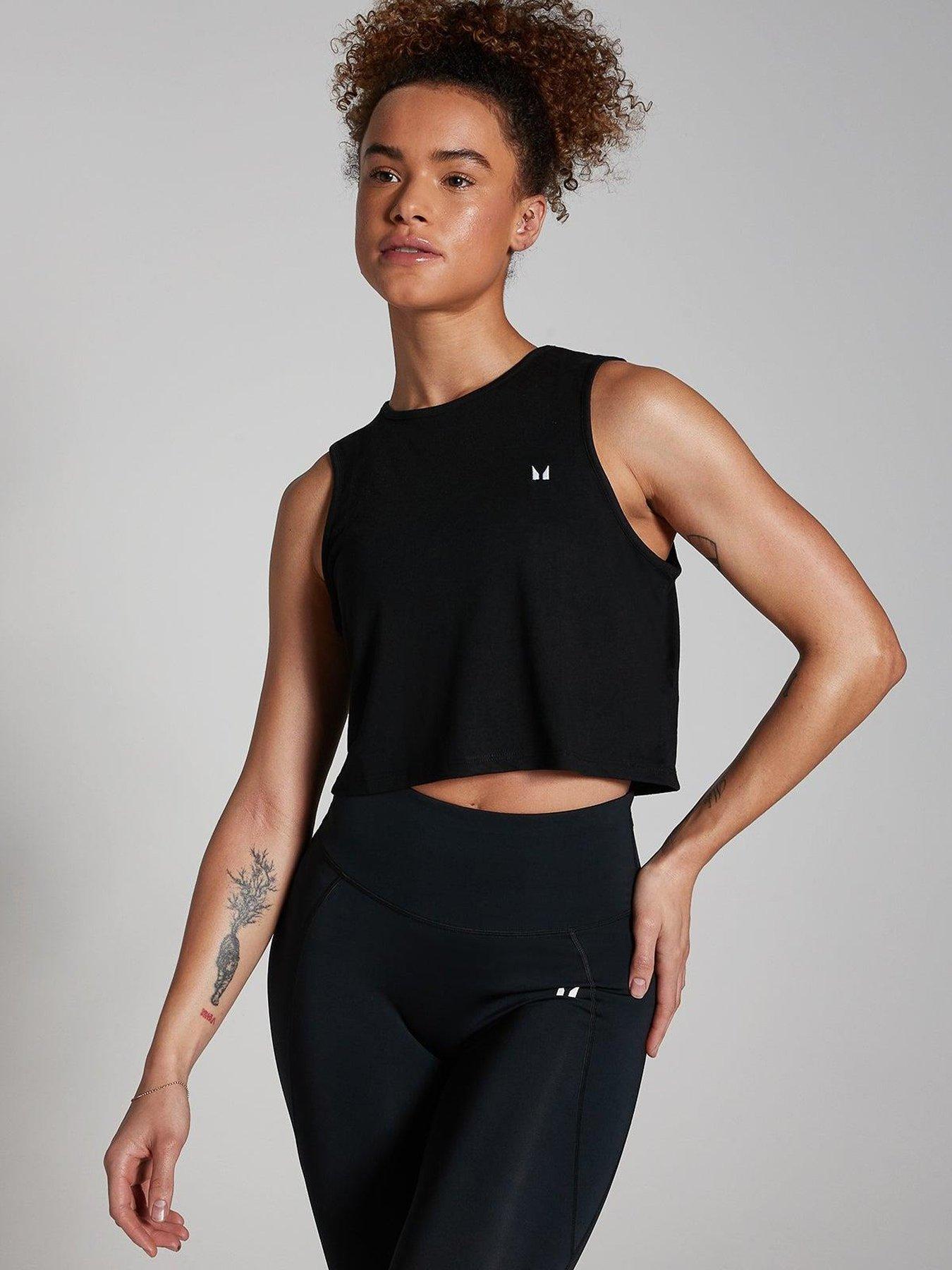 MyProtein Womens Training Training Regular Fit Cropped Vest - Black