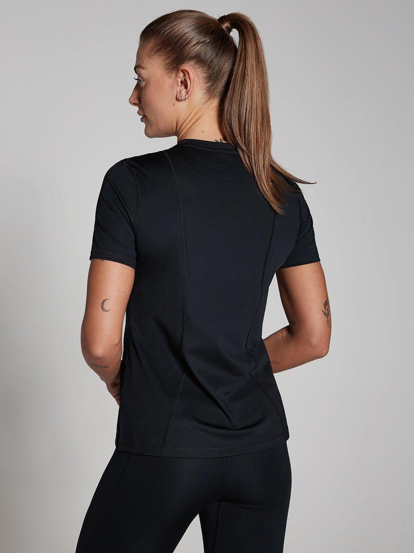 myprotein-womens-training-regular-fit-short-sleeve-top-blackstillFront