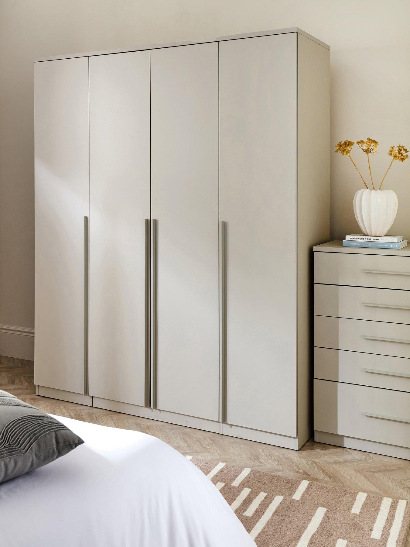 The Very Collection Murcia 4 Door Wardrobe - Oatmeal