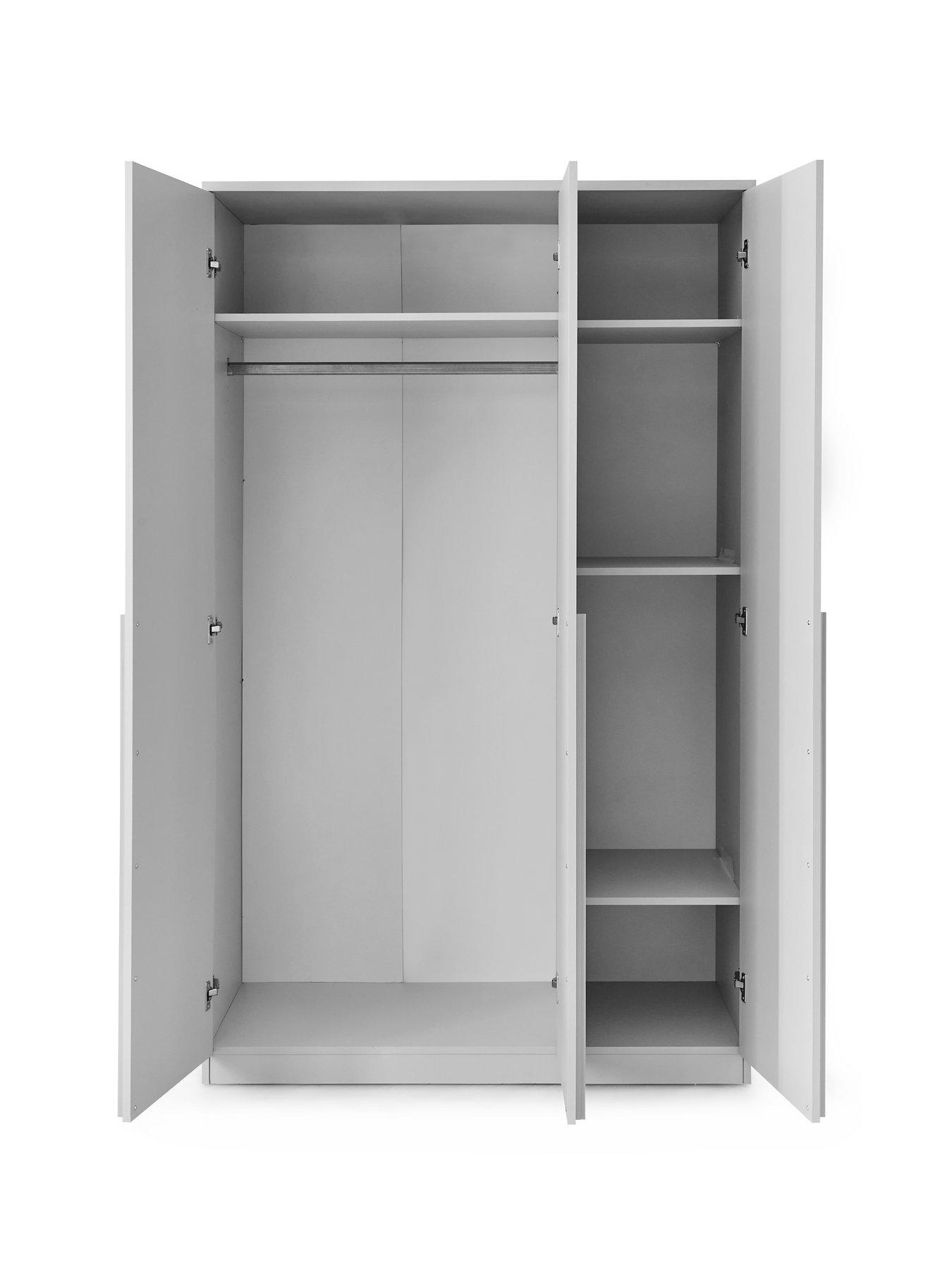 Image 4 of 7 of The Very Collection Murcia 3 Door Wardrobe - White