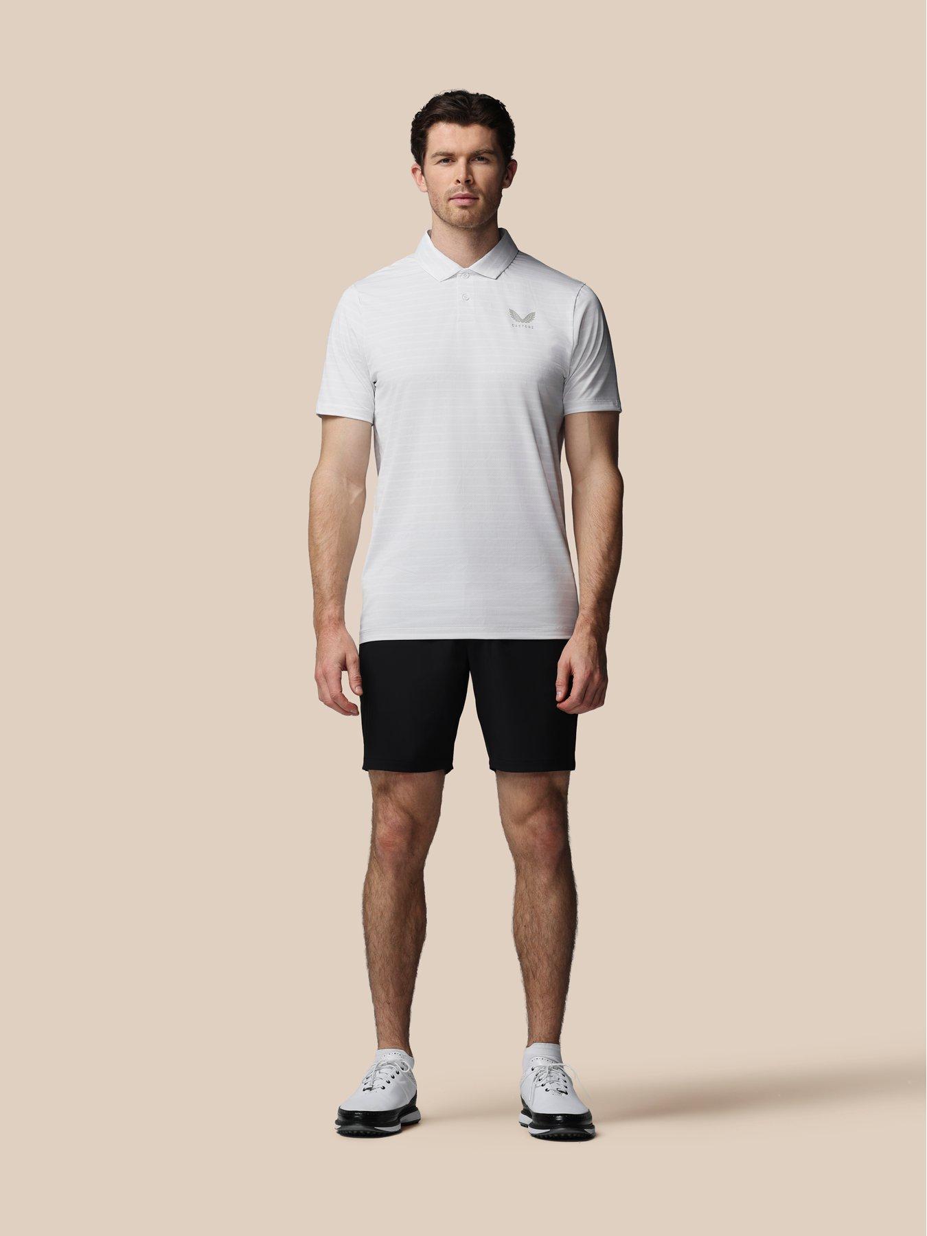 Image 3 of 7 of Castore Mens Striped Polo- White