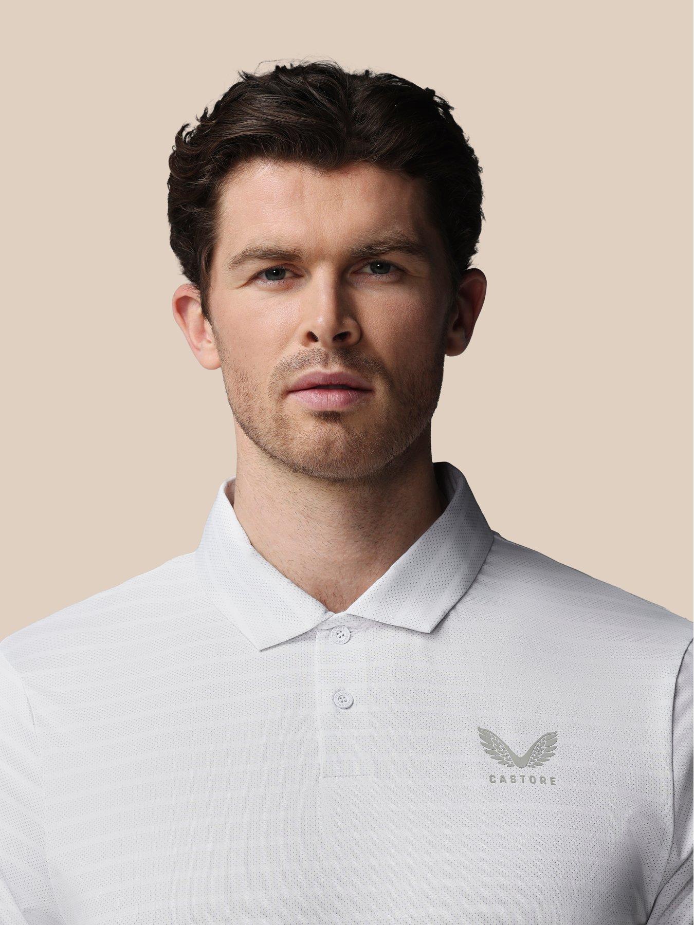 castore-mens-striped-polo--whiteoutfit