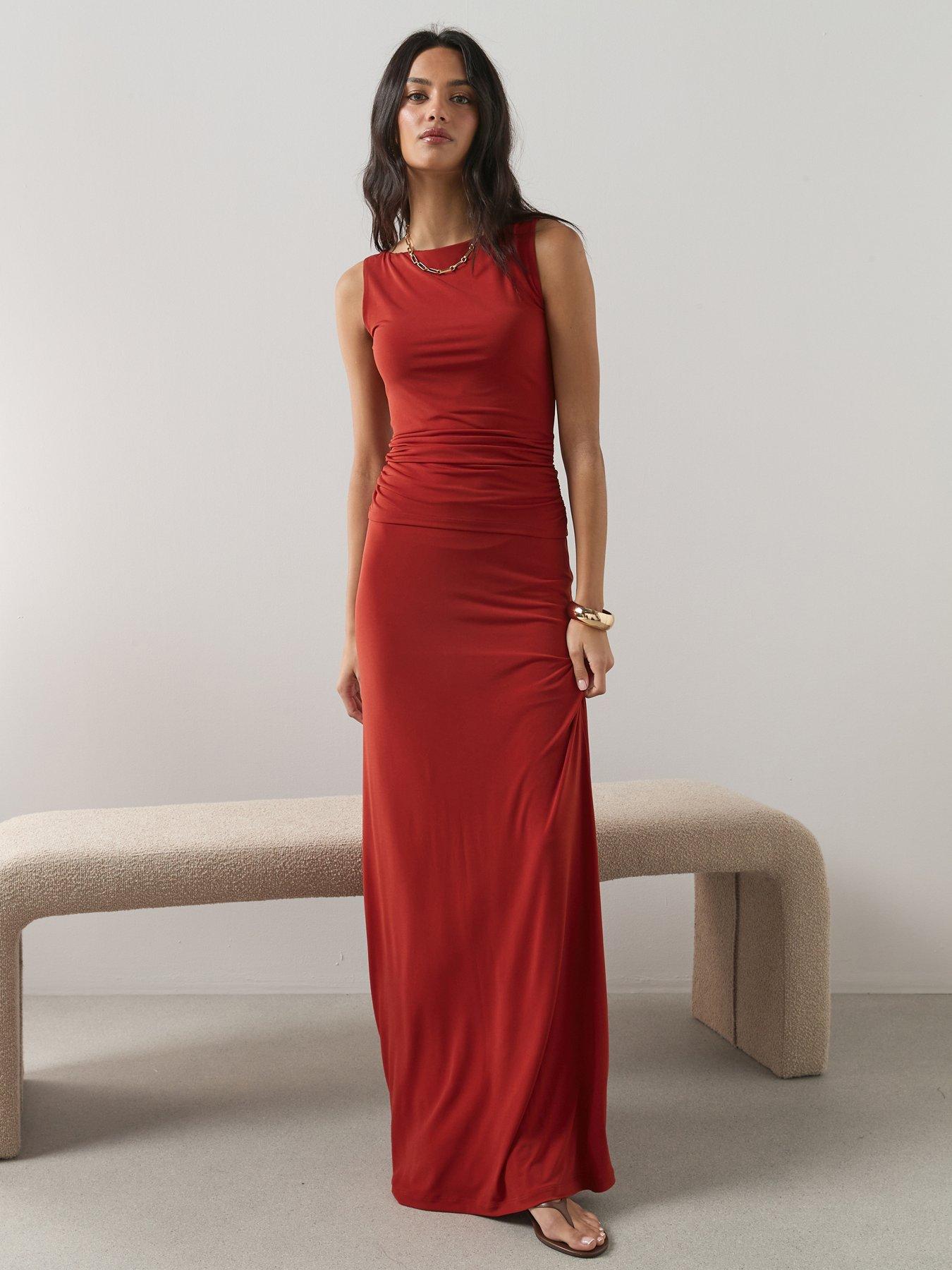 The Very Collection Maxi Skirt Co-ord - Red