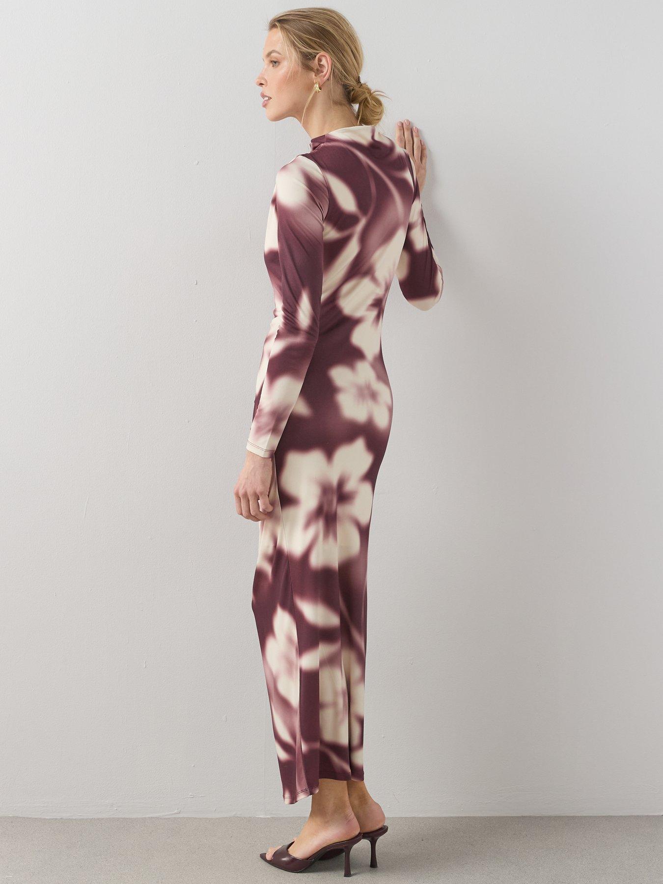 Image 6 of 6 of The Very Collection Ruched Midi Dress - Multi