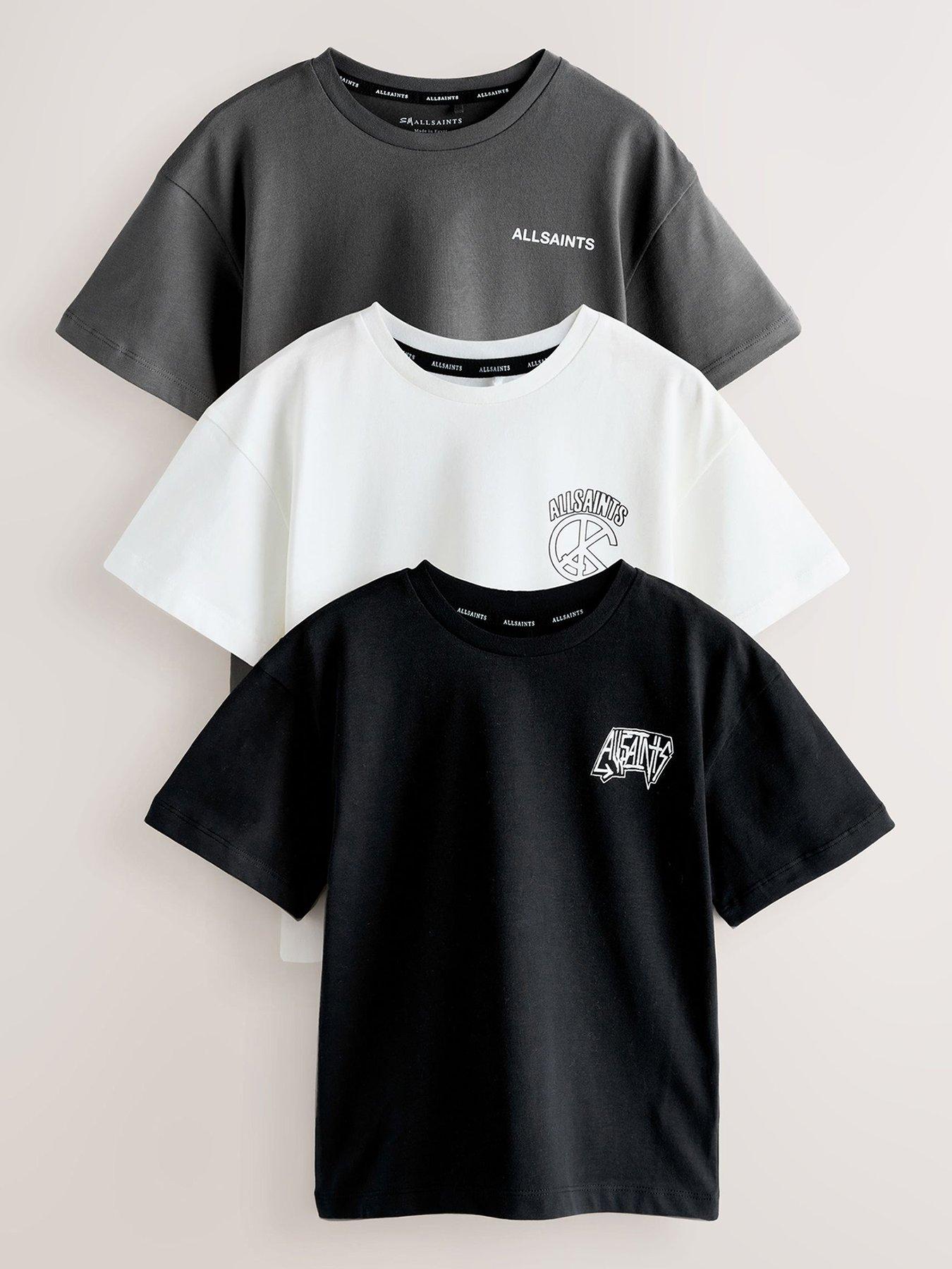 smALLSAINTS Older Boys Crew Neck 3 Pack T-Shirts - Multi