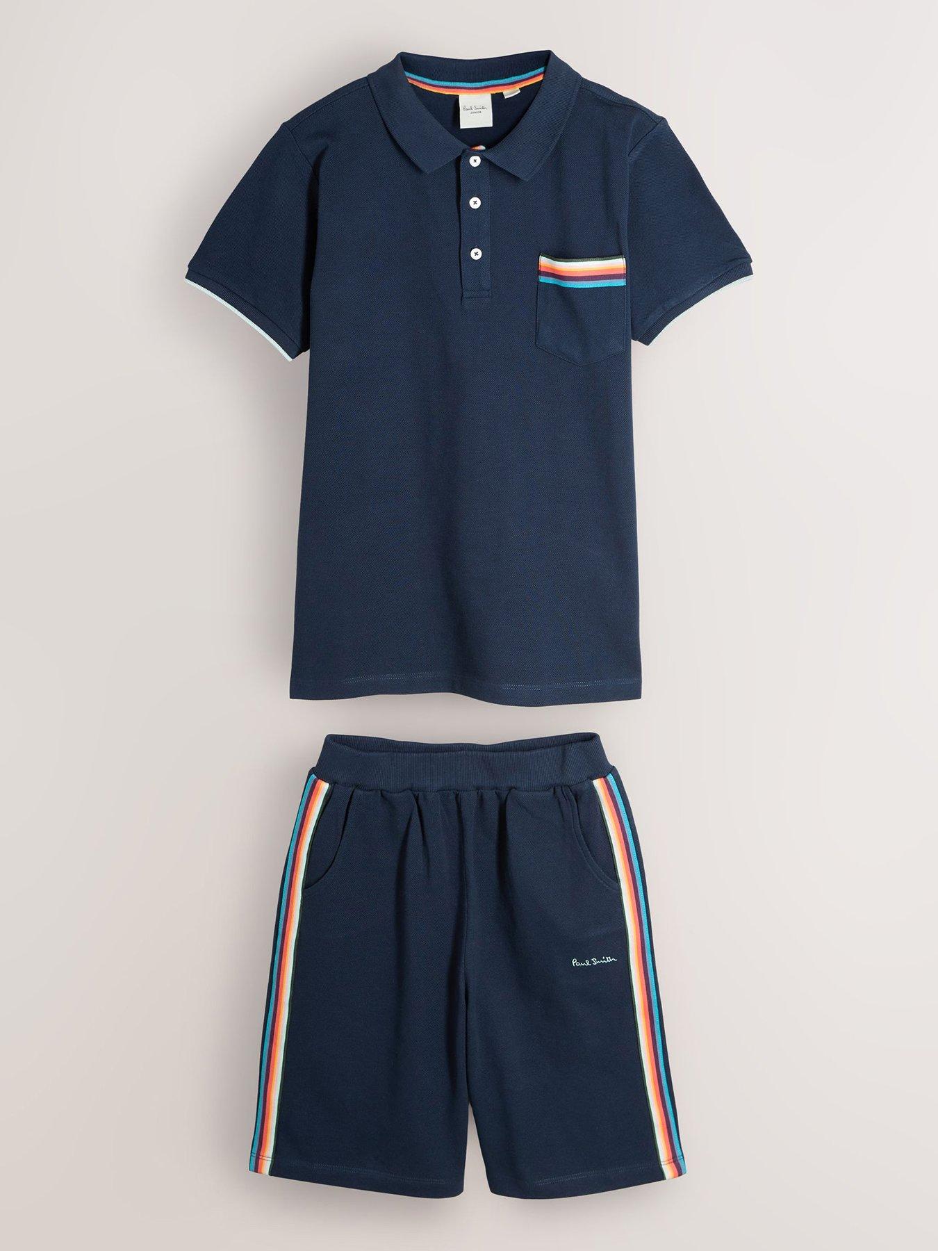 Paul Smith Junior Boys Polo T-Shirt  &  Shorts Set - Navy