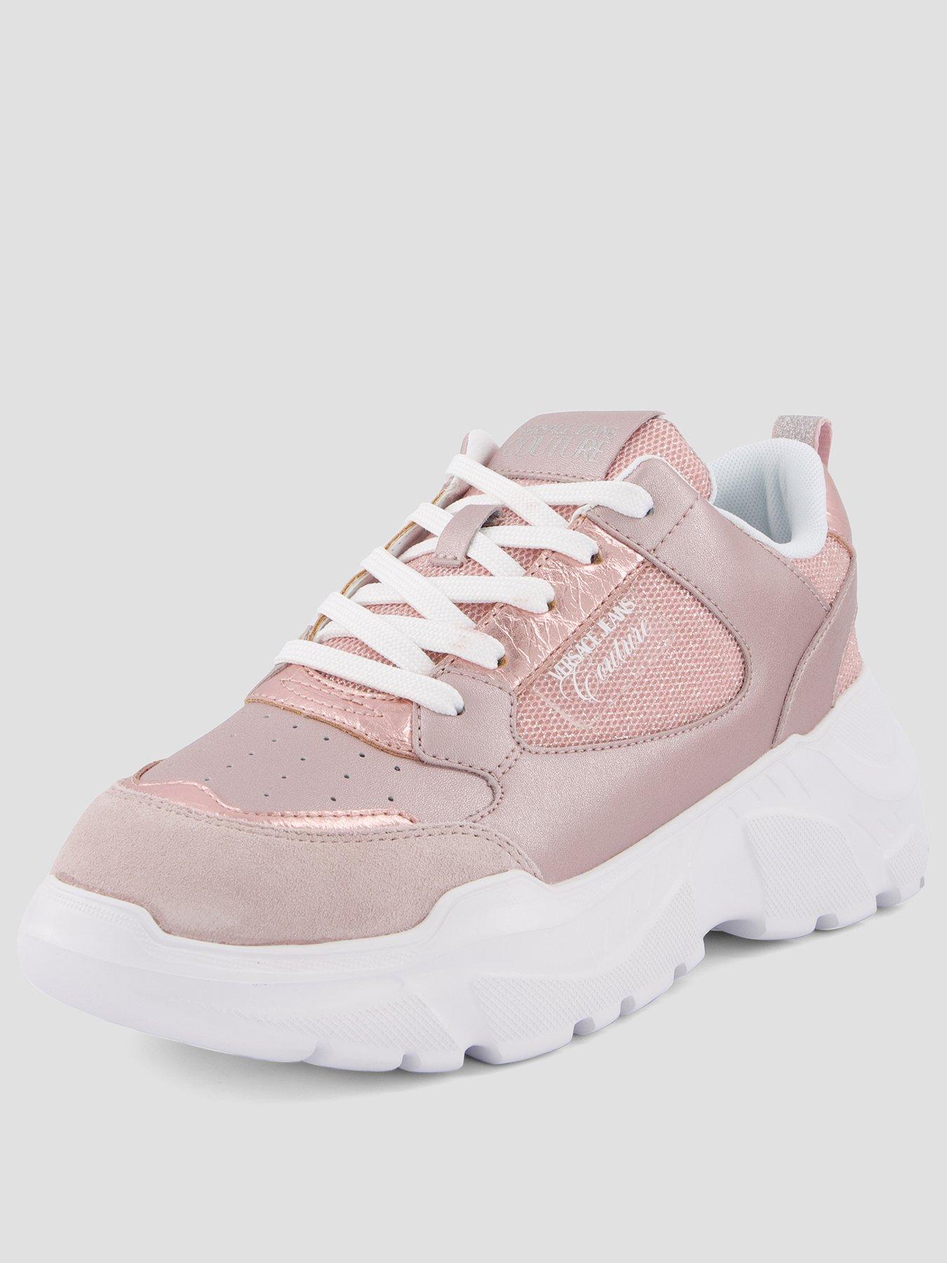 Image 2 of 7 of Versace Jeans Couture Glitter Chunky Trainer - Pink