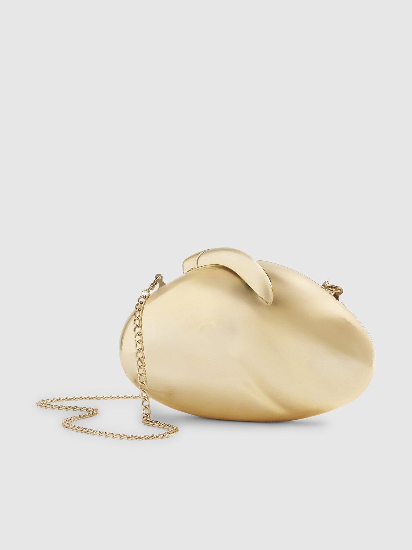 Image 2 of 6 of River Island Hard Shell Clutch Bag - Gold