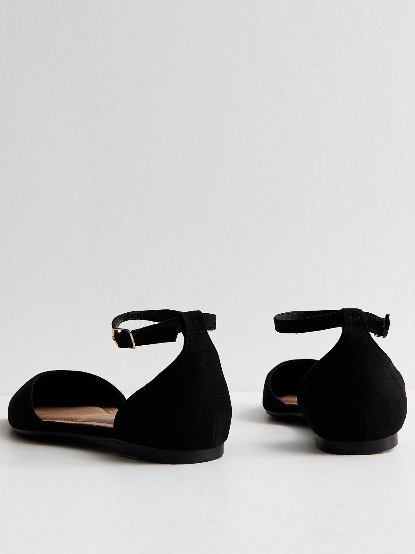 new-look-black-faux-suede-pointed-flatsback