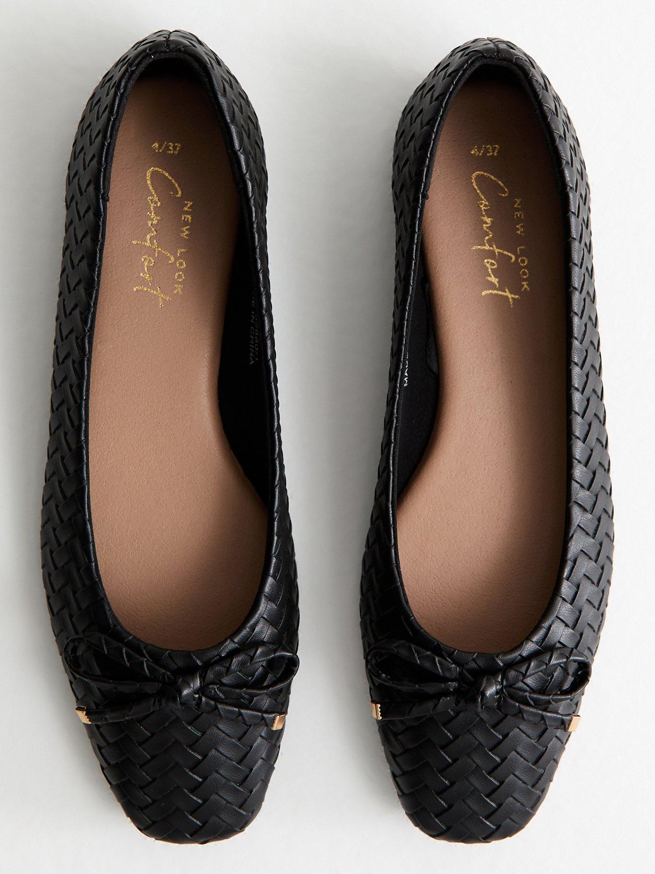 new-look-black-woven-ballet-pumpsdetail
