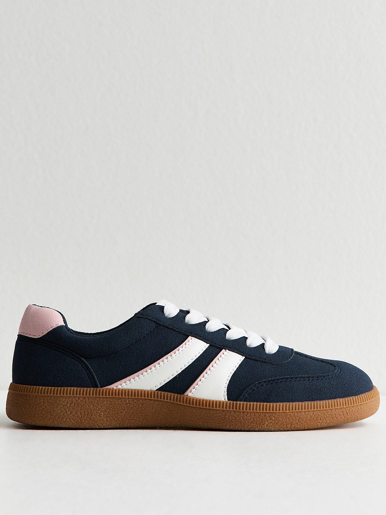 new-look-navy-faux-suede-side-stripe-trainersstillFront