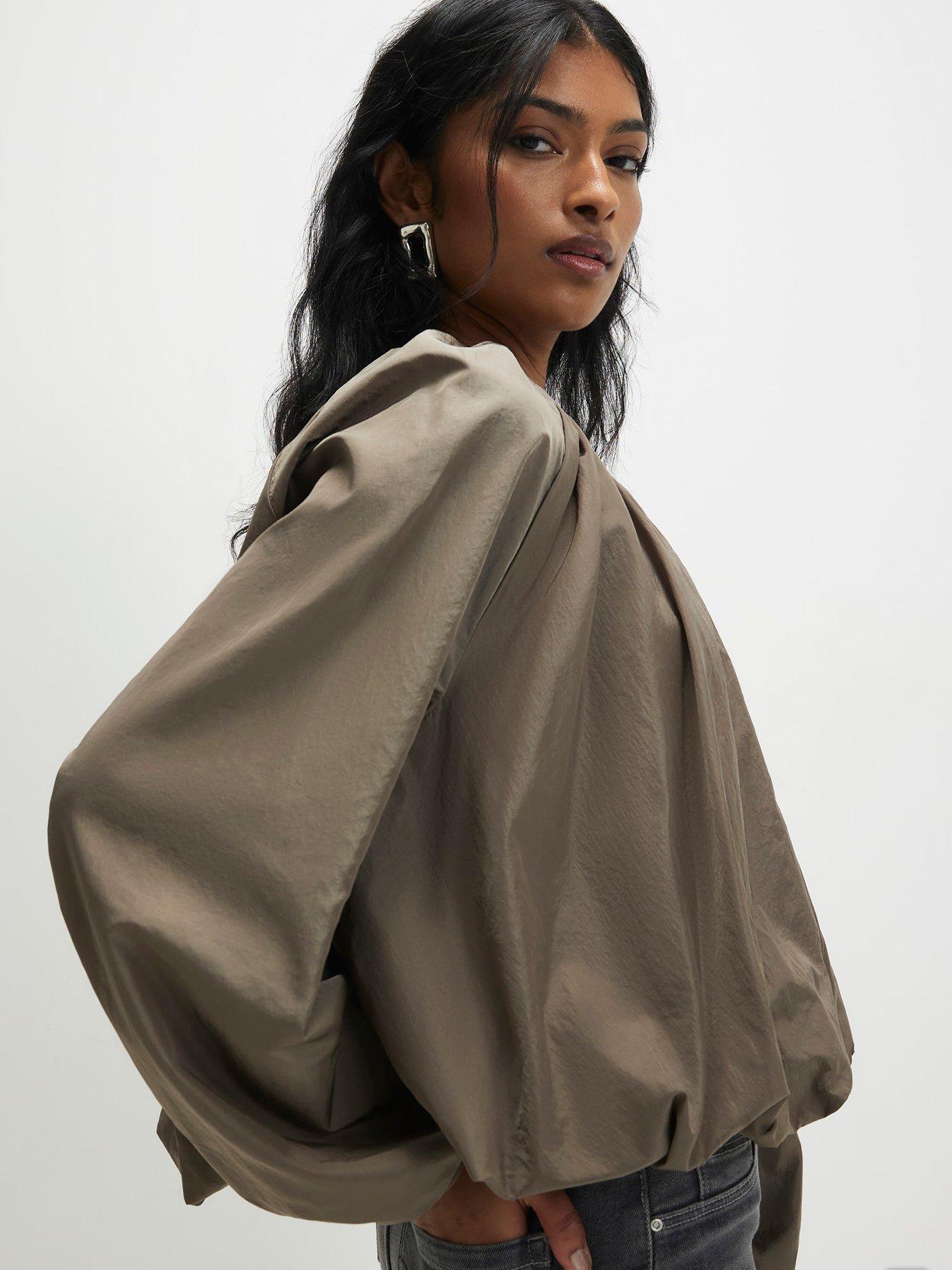 river-island-puff-sleeve-zip-through-jacket-greenoutfit