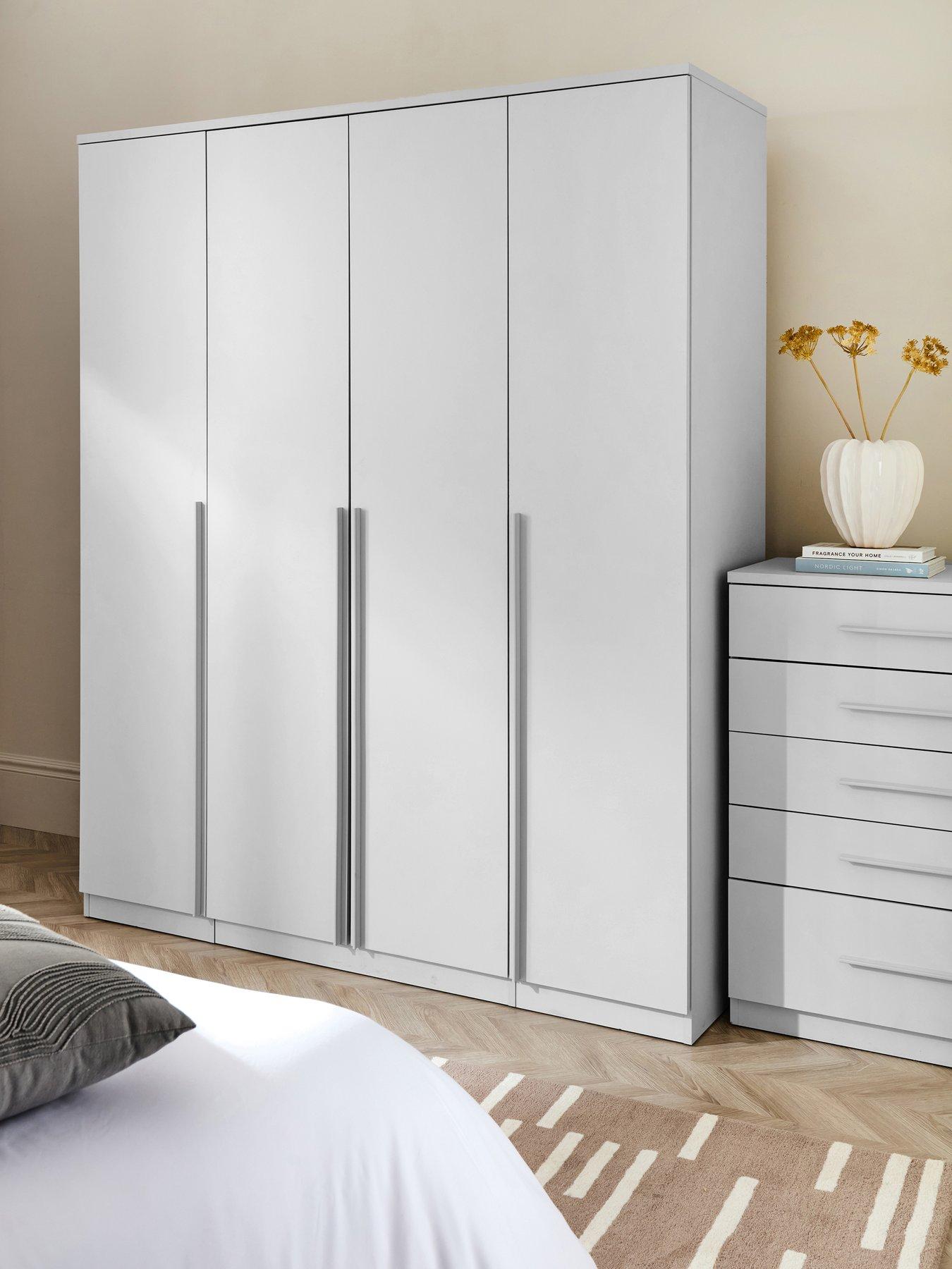 Image 1 of 7 of The Very Collection Murcia 4 Door Wardrobe - White