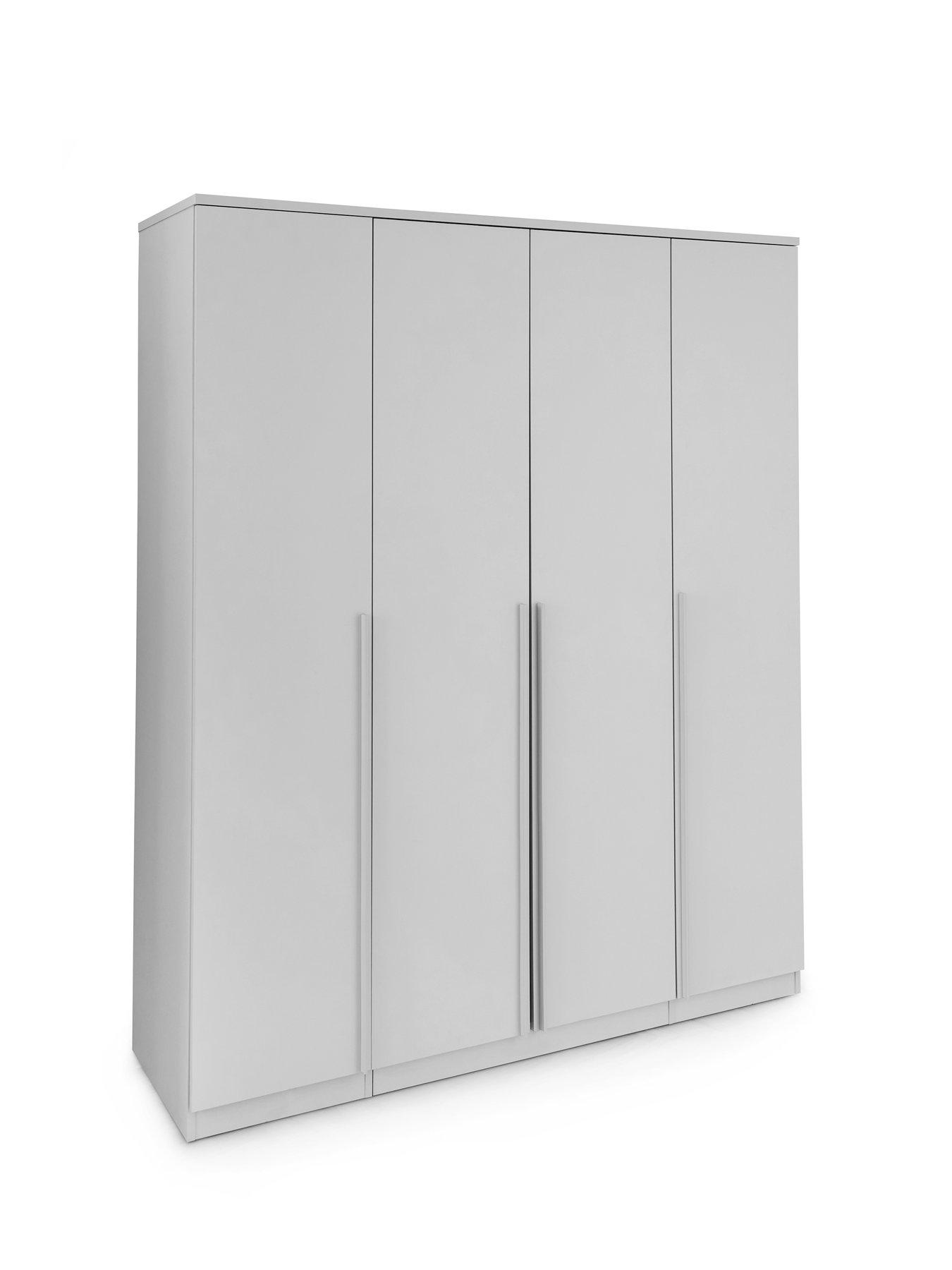 Image 3 of 7 of The Very Collection Murcia 4 Door Wardrobe - White