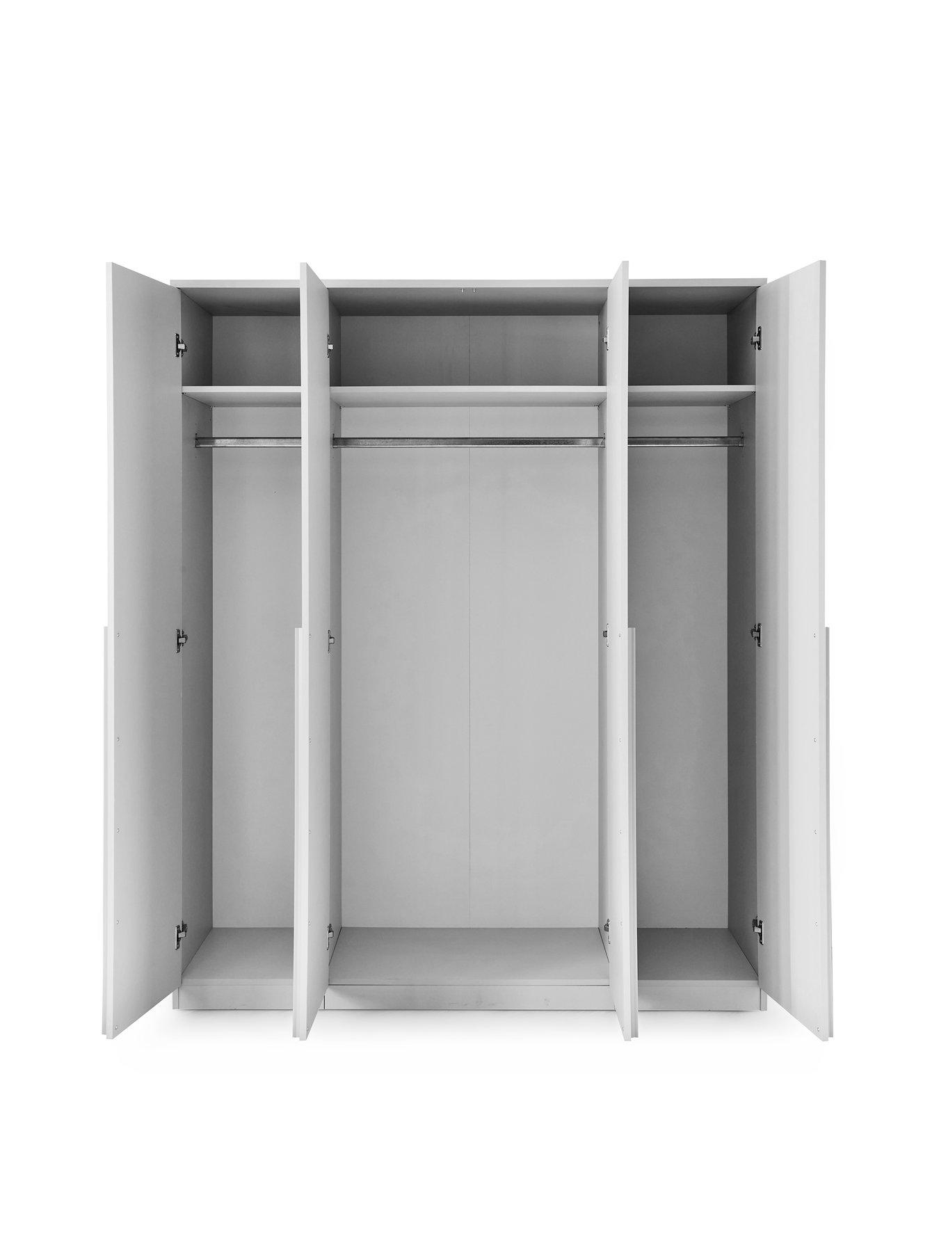 Image 4 of 7 of The Very Collection Murcia 4 Door Wardrobe - White