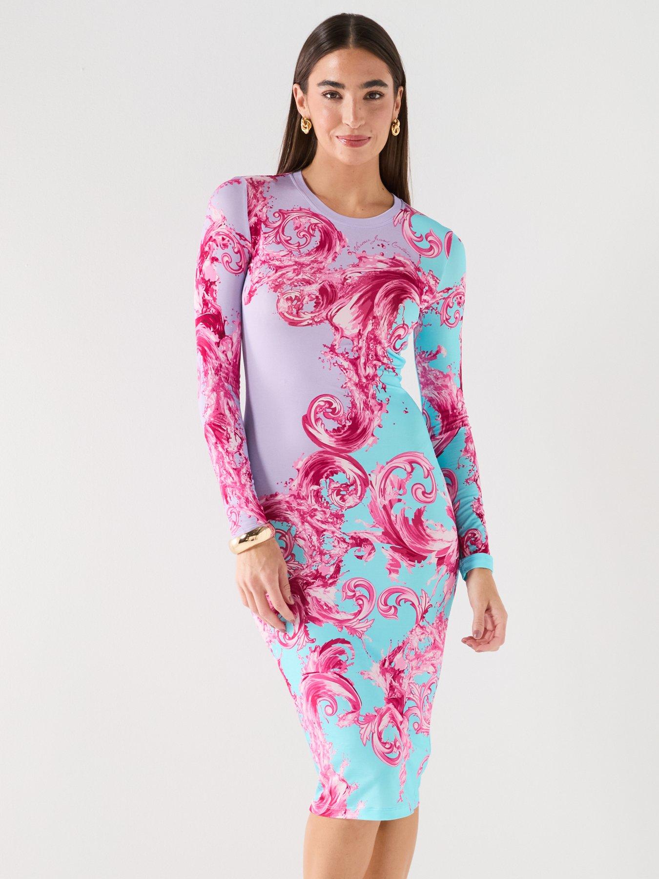 Versace Jeans Couture Placed Dress - Blue