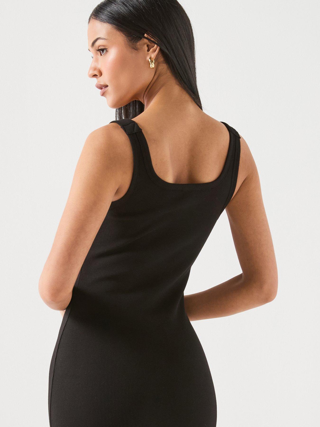 Image 5 of 6 of Versace Jeans Couture Buckle Strap Dress - Black