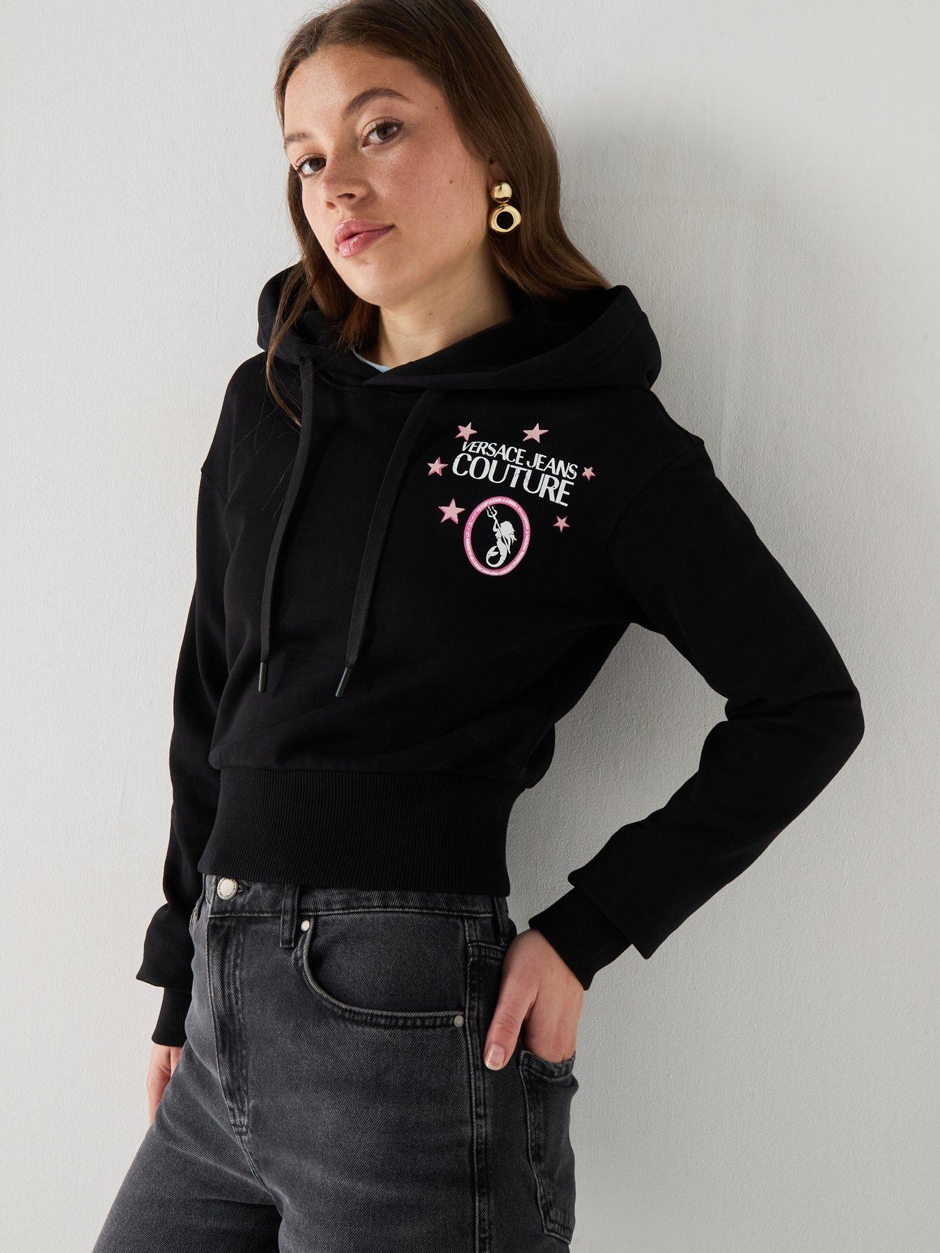 Versace Jeans Couture Crop Mermaid Sweatshirt - Black
