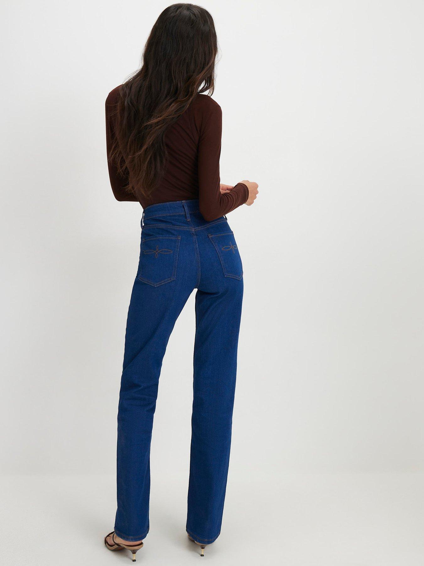 Image 2 of 6 of River Island Buzzy Stretch Straight - Blue