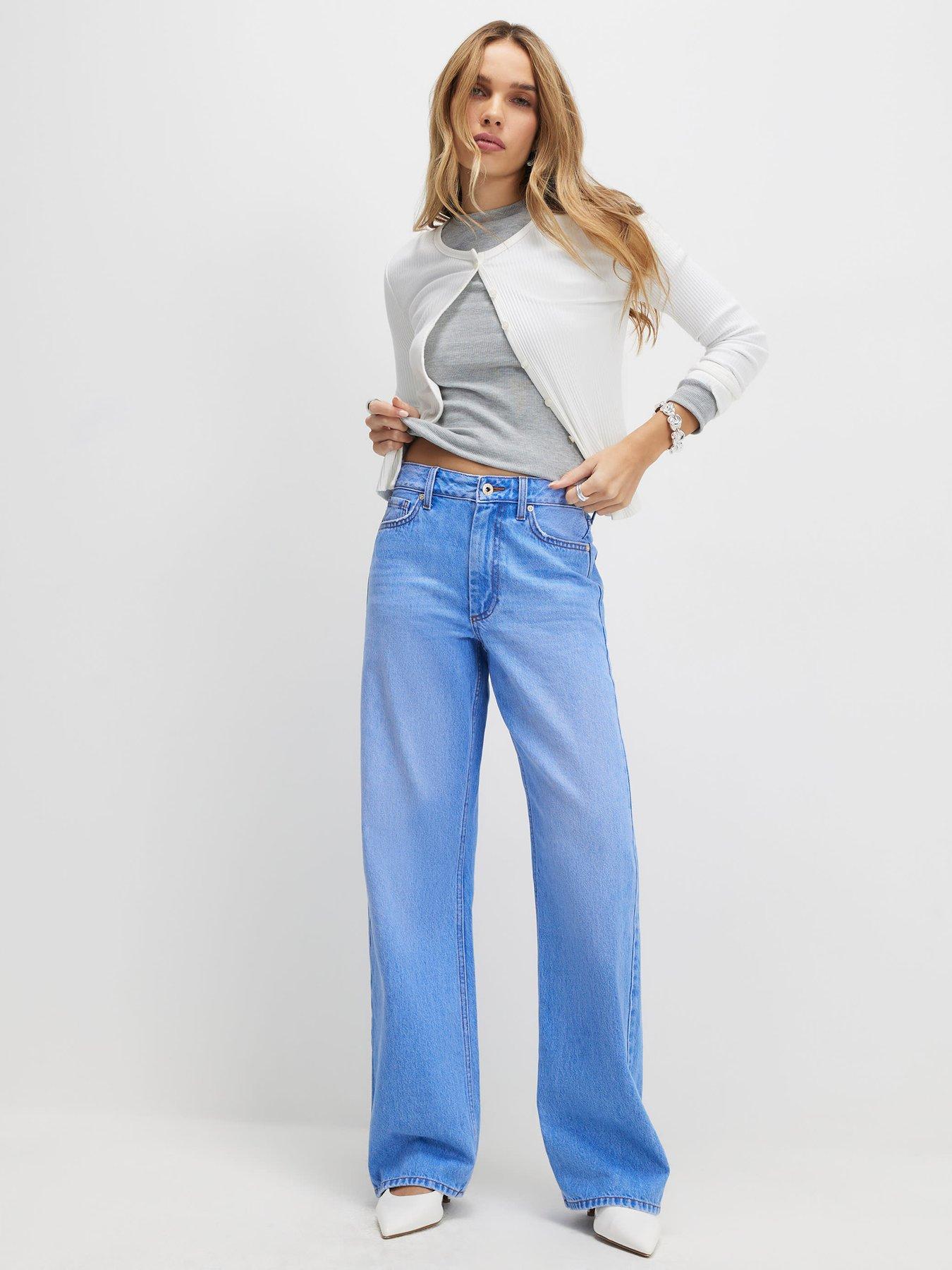 river-island-cosmo-buzzy-relaxed-straight-leg-jeans-blue