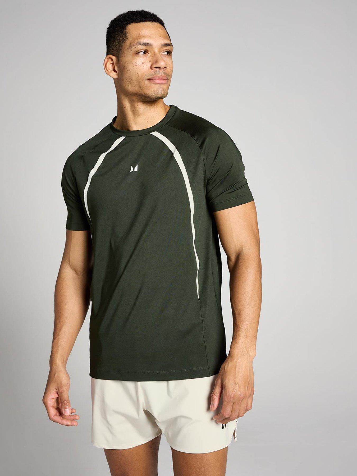 myprotein-mens-training-tempo-panel-t-shirt-greenfront