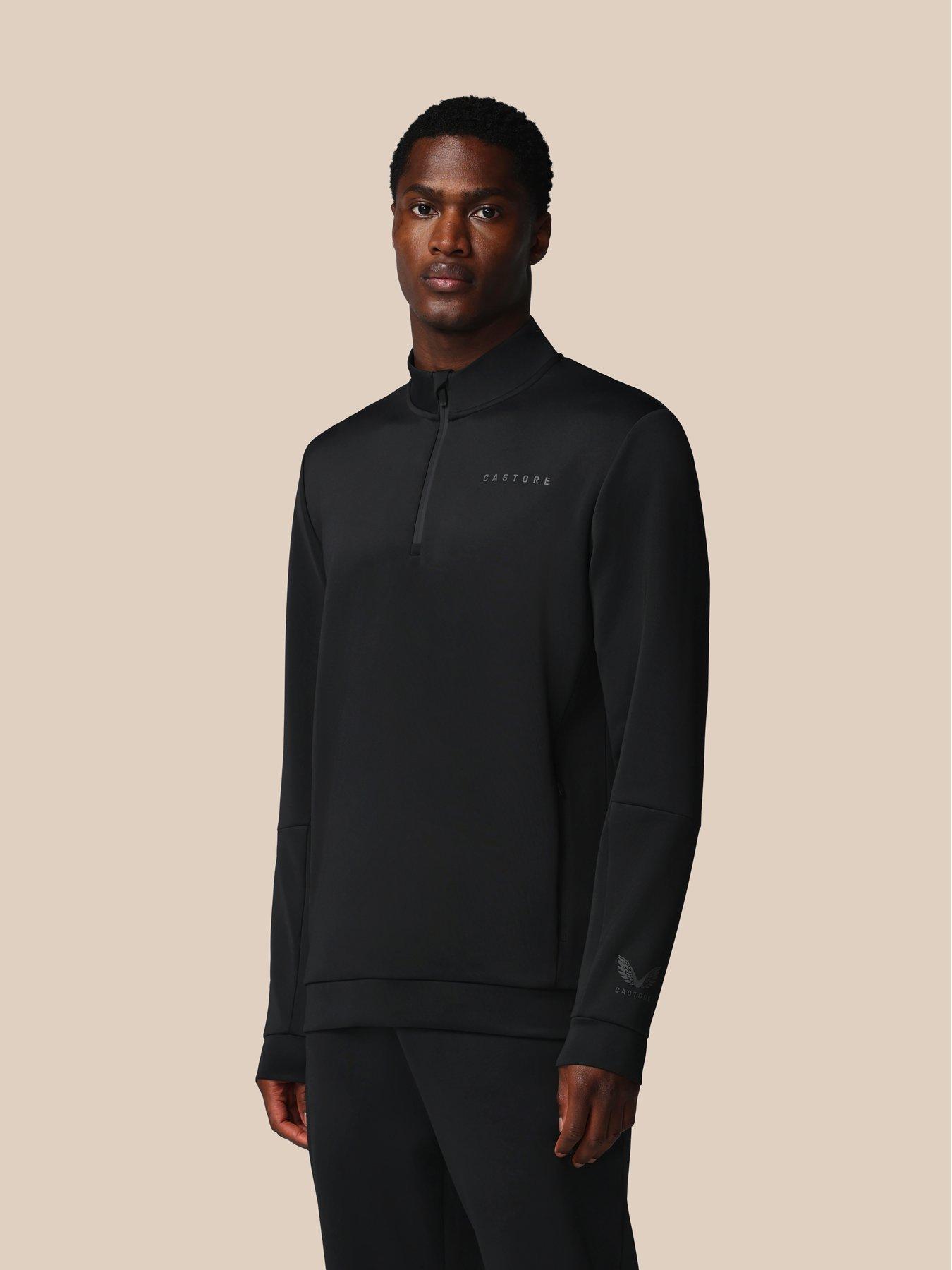 castore-mens-training-flex-14-zip-sweatshirt-blackfront