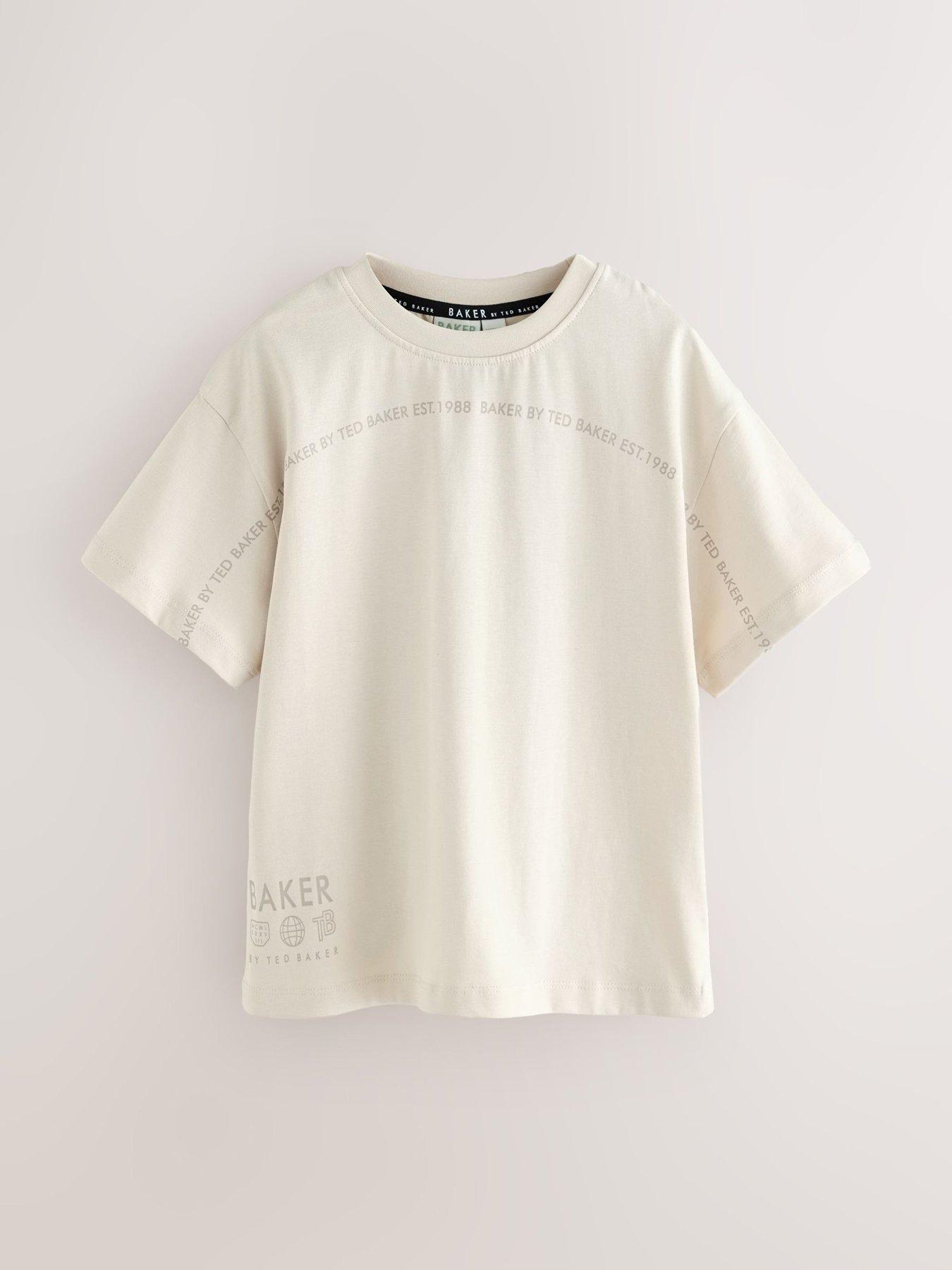 Image 5 of 7 of Ted Baker Older Boys 3 Pack Graphic Logo T-Shirts - Neutral