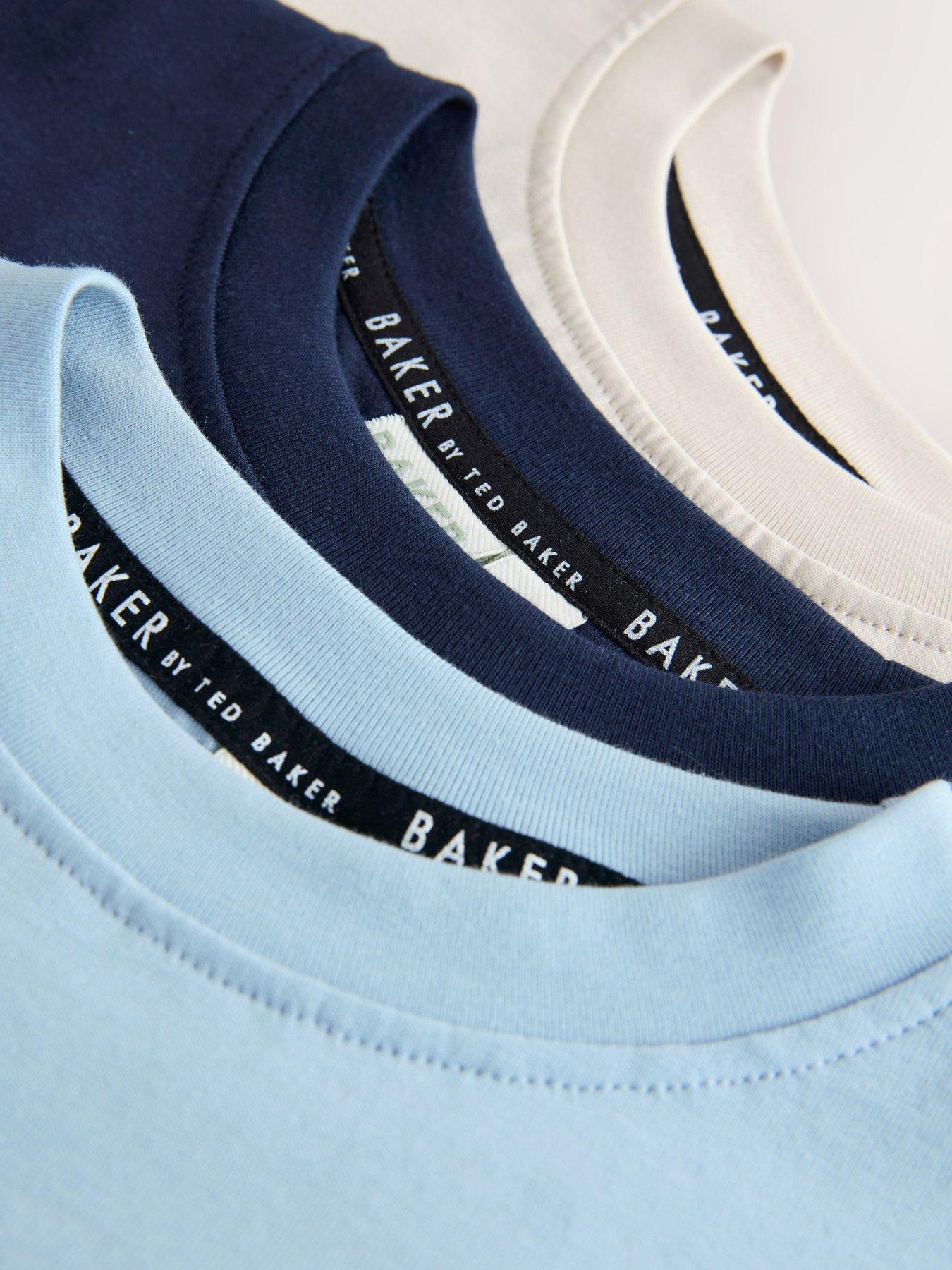 Image 6 of 7 of Ted Baker Older Boys 3 Pack Graphic Logo T-Shirts - Neutral