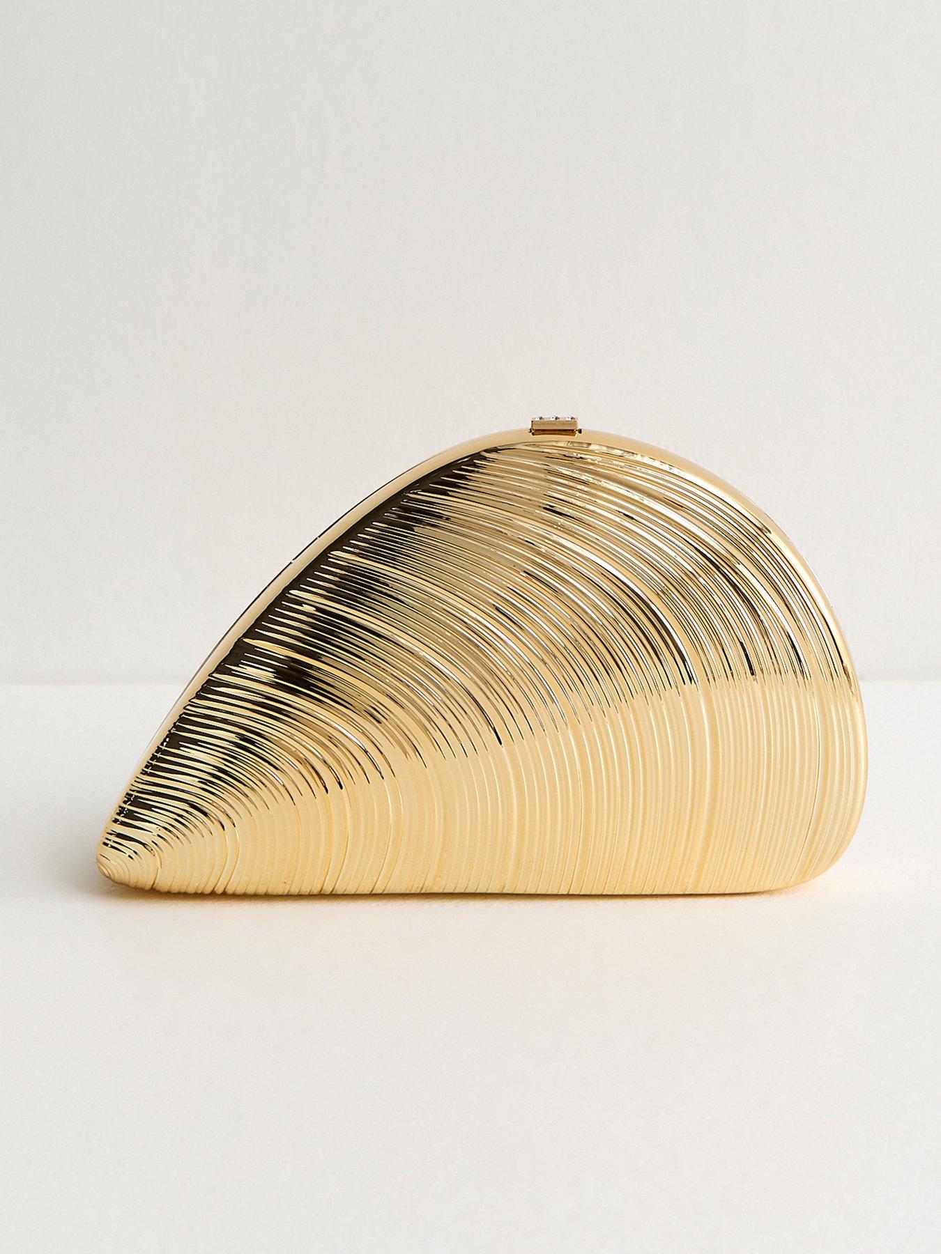 new-look-gold-tone-clam-shell-box-clutchback