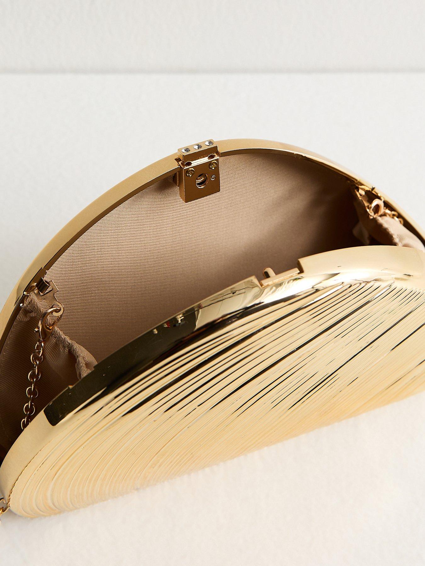 new-look-gold-tone-clam-shell-box-clutchdetail