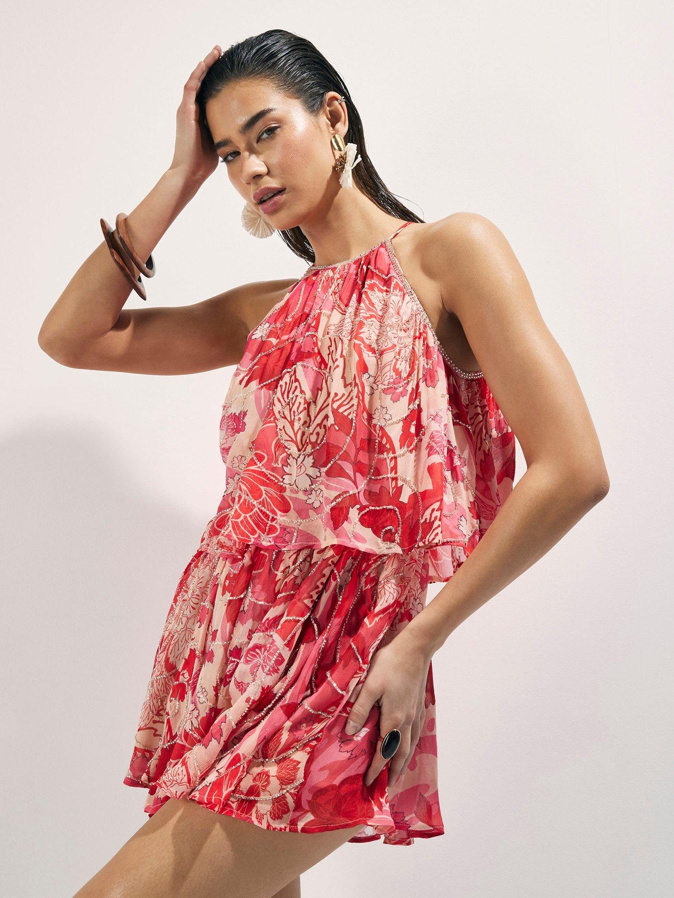 river-island-printed-embellished-playsuit-redfront