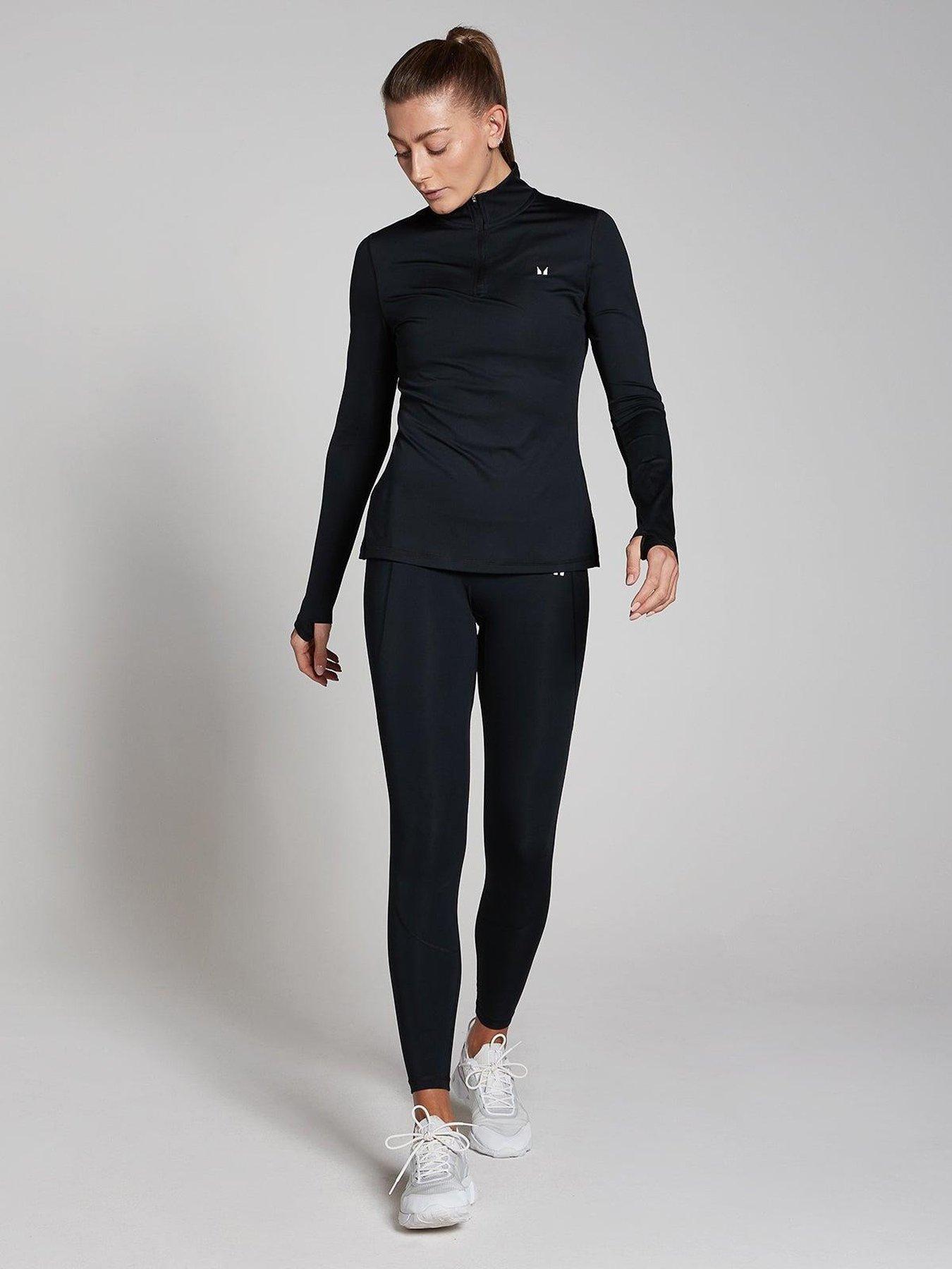 Image 3 of 4 of MyProtein Womens Training Training Regular Fit 1/4 Zip - Black