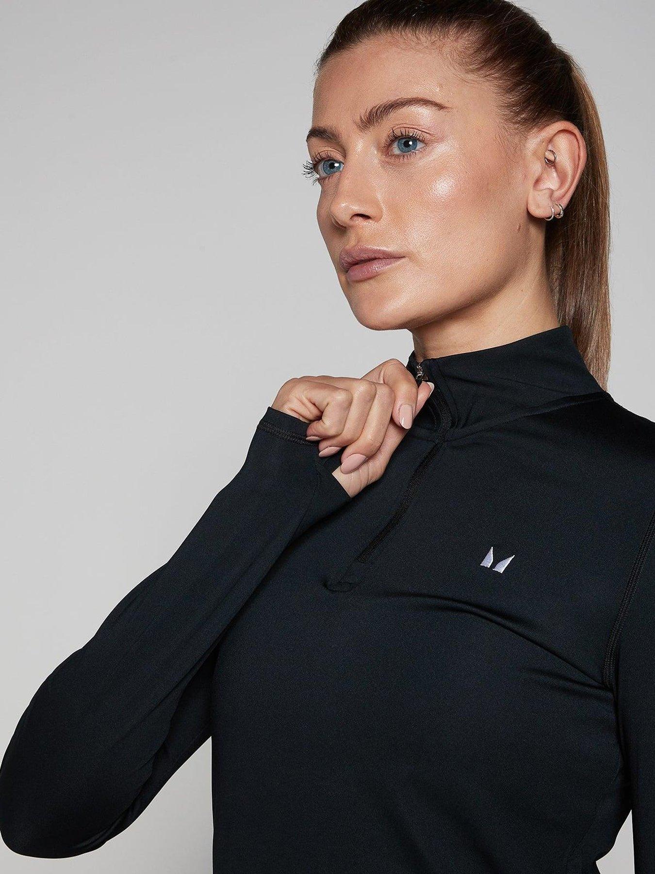 Image 4 of 4 of MyProtein Womens Training Training Regular Fit 1/4 Zip - Black