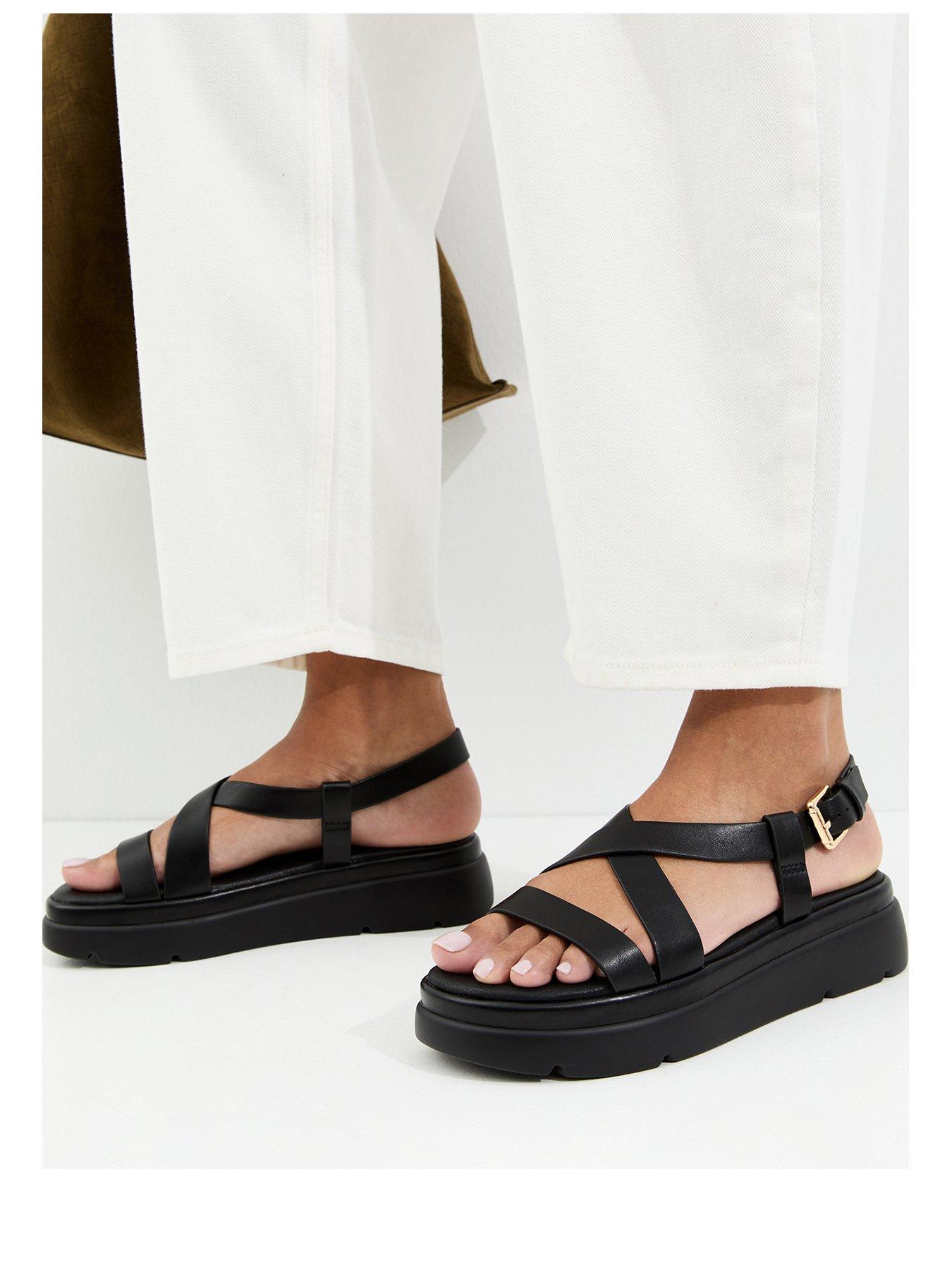 new-look-faux-leather-crossover-strap-flatform-sandals-blackstillFront
