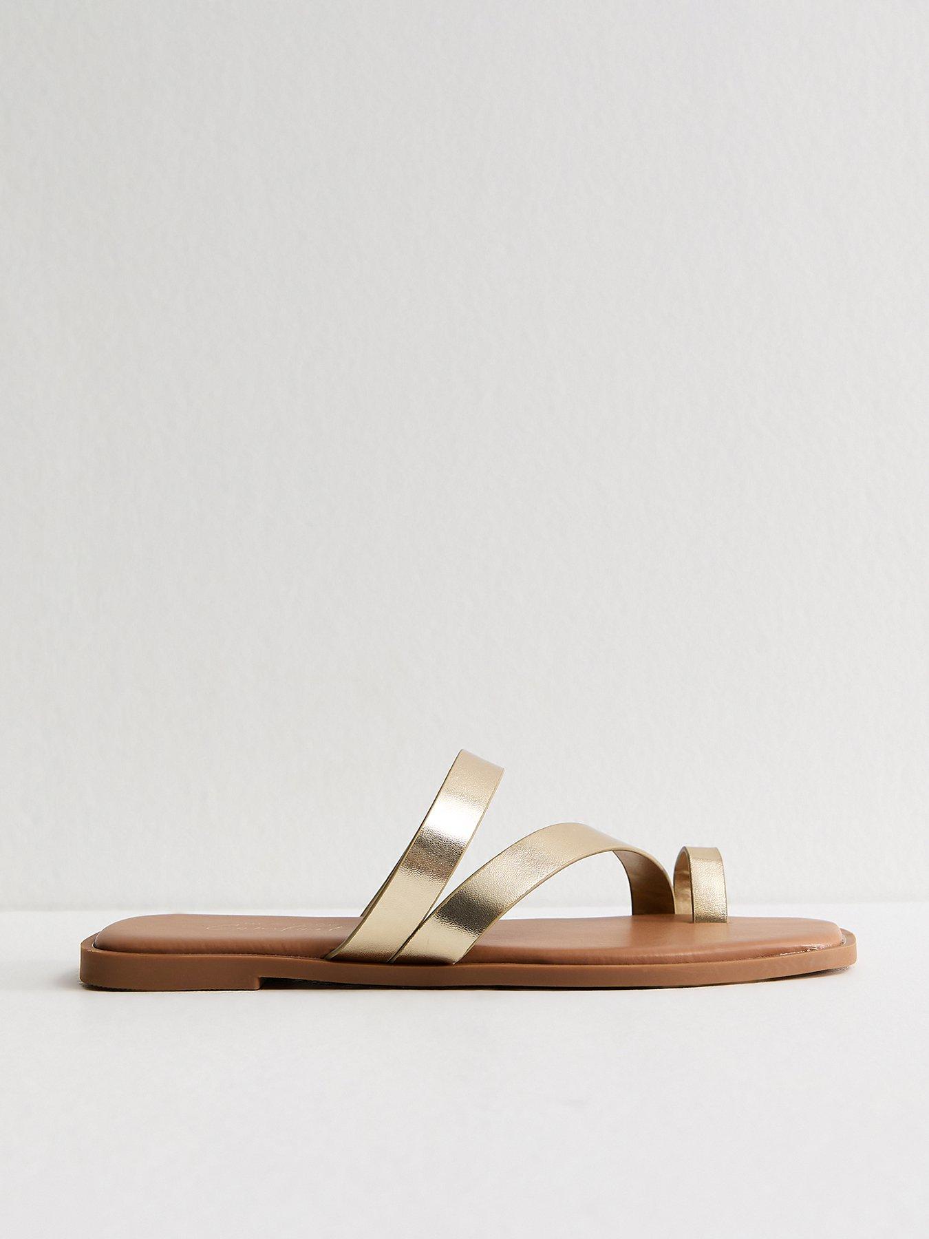 new-look-faux-leather-multi-strap-toe-post-sandals-gold