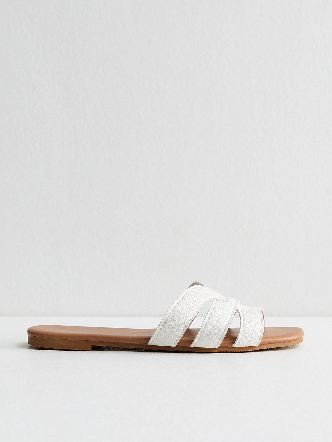 new-look-faux-leather-interwoven-strap-flat-mule-sandals-white