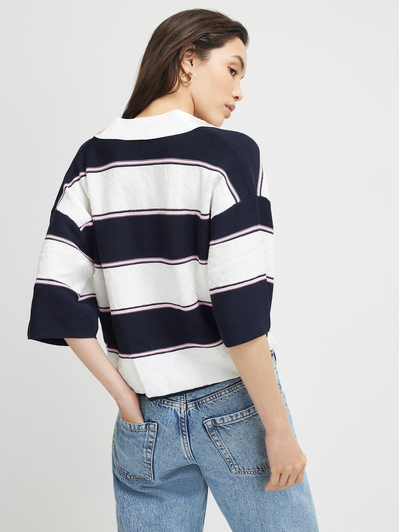 Image 2 of 4 of River Island Blocked Polo - Blue