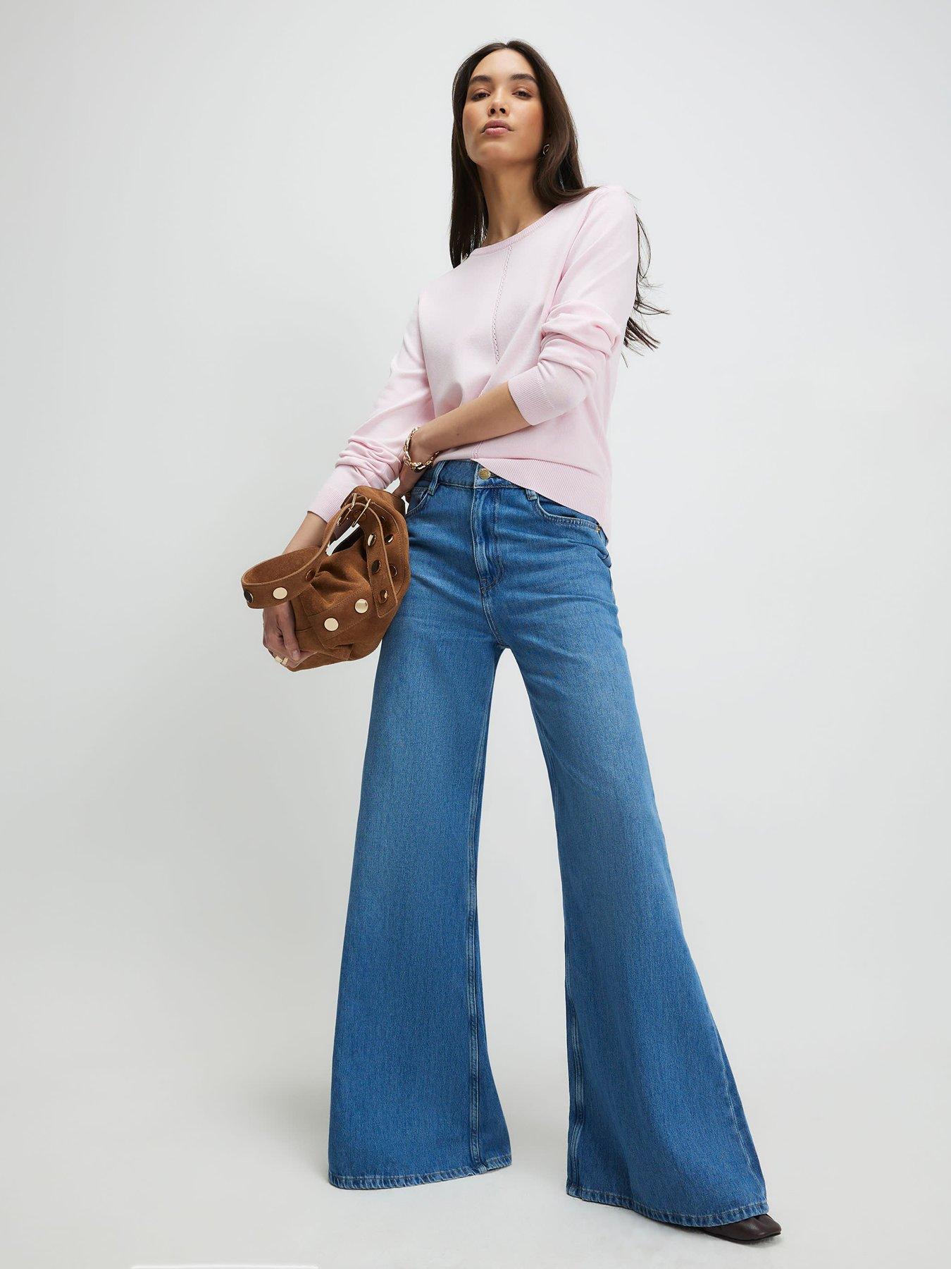Image 3 of 4 of River Island Long Sleeve Knitted Top - Pink