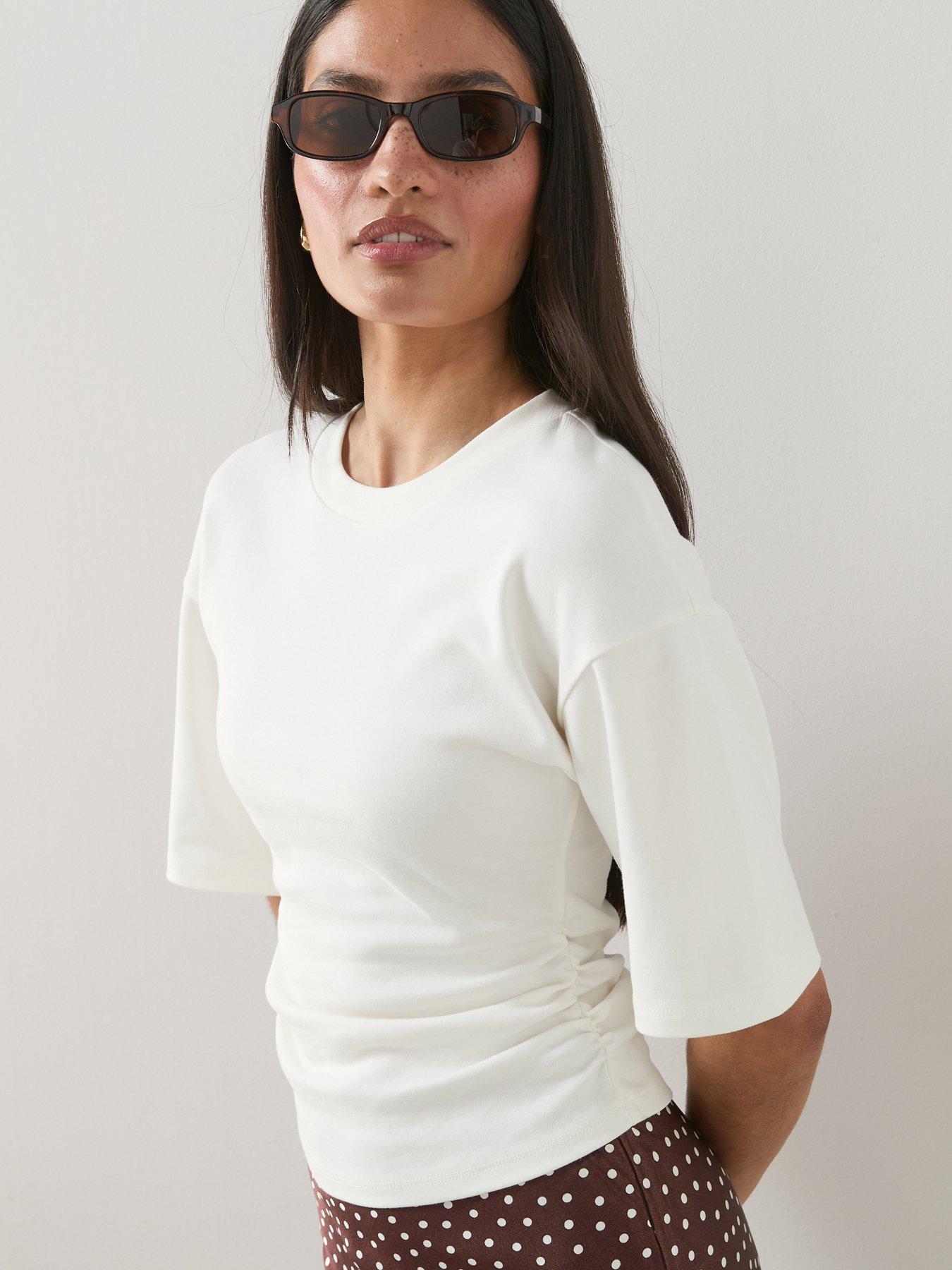 Image 4 of 6 of The Very Collection Ruched Waist Tshirt