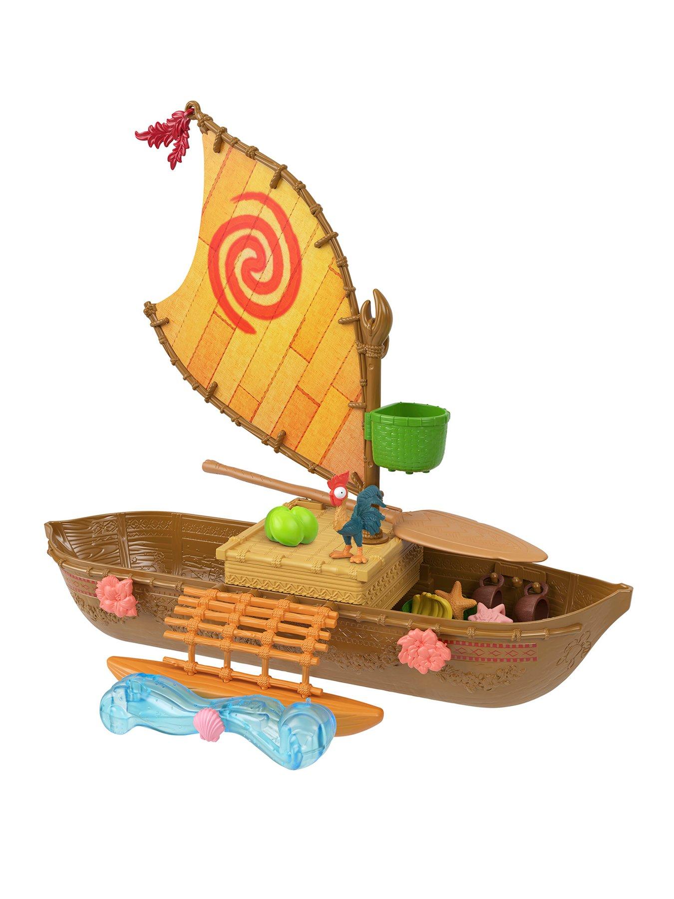 Image 1 of 7 of Disney Moana Disney Moana Floating Ocean Voyager Canoe Playset with 5 Play Areas, 9 Accessories &amp; Animal Figure