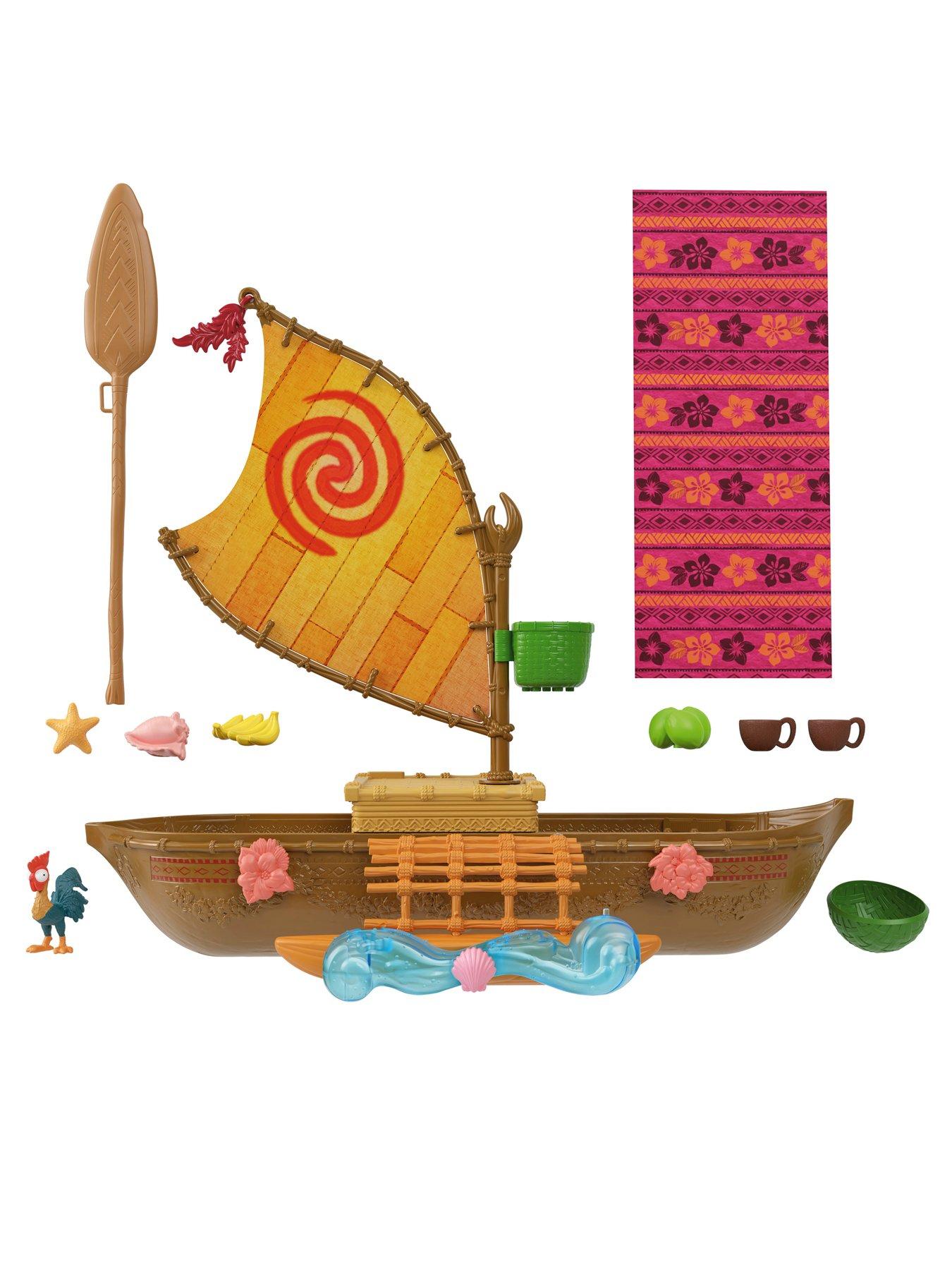Image 2 of 7 of Disney Moana Disney Moana Floating Ocean Voyager Canoe Playset with 5 Play Areas, 9 Accessories &amp; Animal Figure