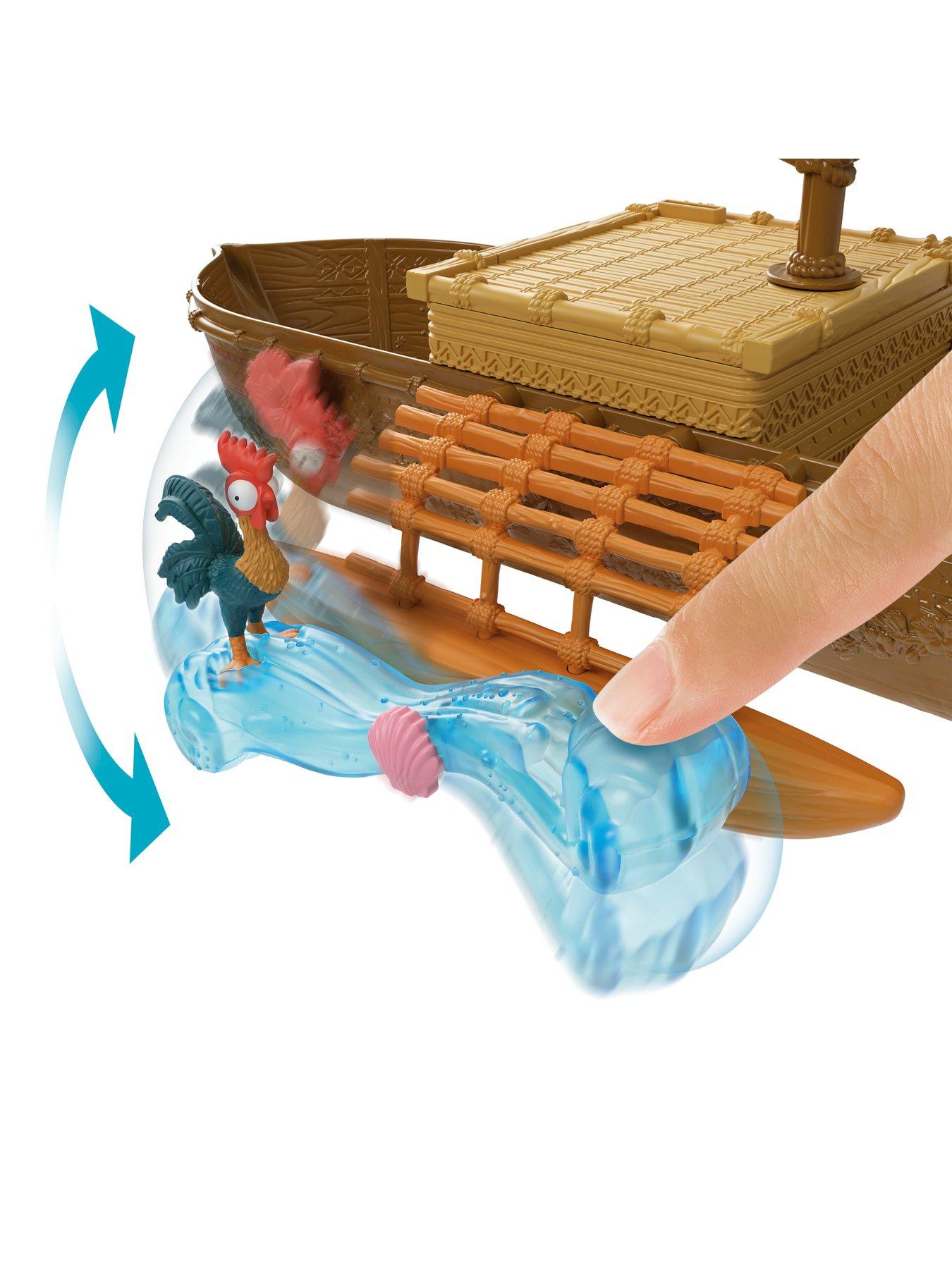 Image 3 of 7 of Disney Moana Disney Moana Floating Ocean Voyager Canoe Playset with 5 Play Areas, 9 Accessories &amp; Animal Figure