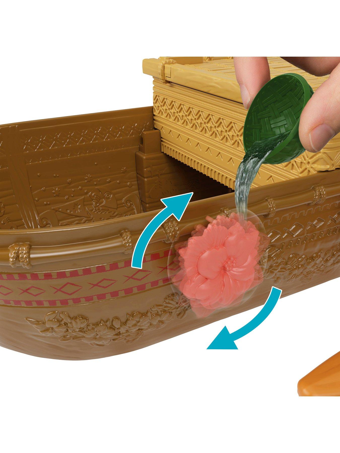 Image 4 of 7 of Disney Moana Disney Moana Floating Ocean Voyager Canoe Playset with 5 Play Areas, 9 Accessories &amp; Animal Figure