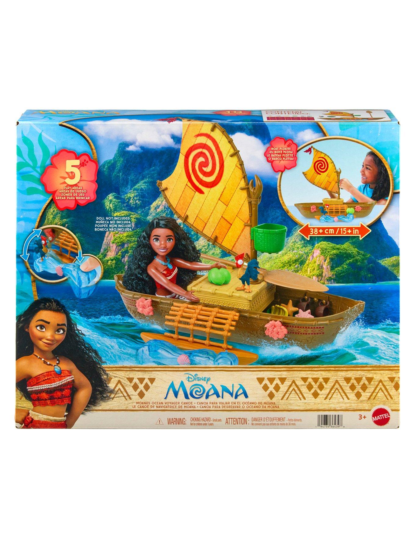 Image 7 of 7 of Disney Moana Disney Moana Floating Ocean Voyager Canoe Playset with 5 Play Areas, 9 Accessories &amp; Animal Figure