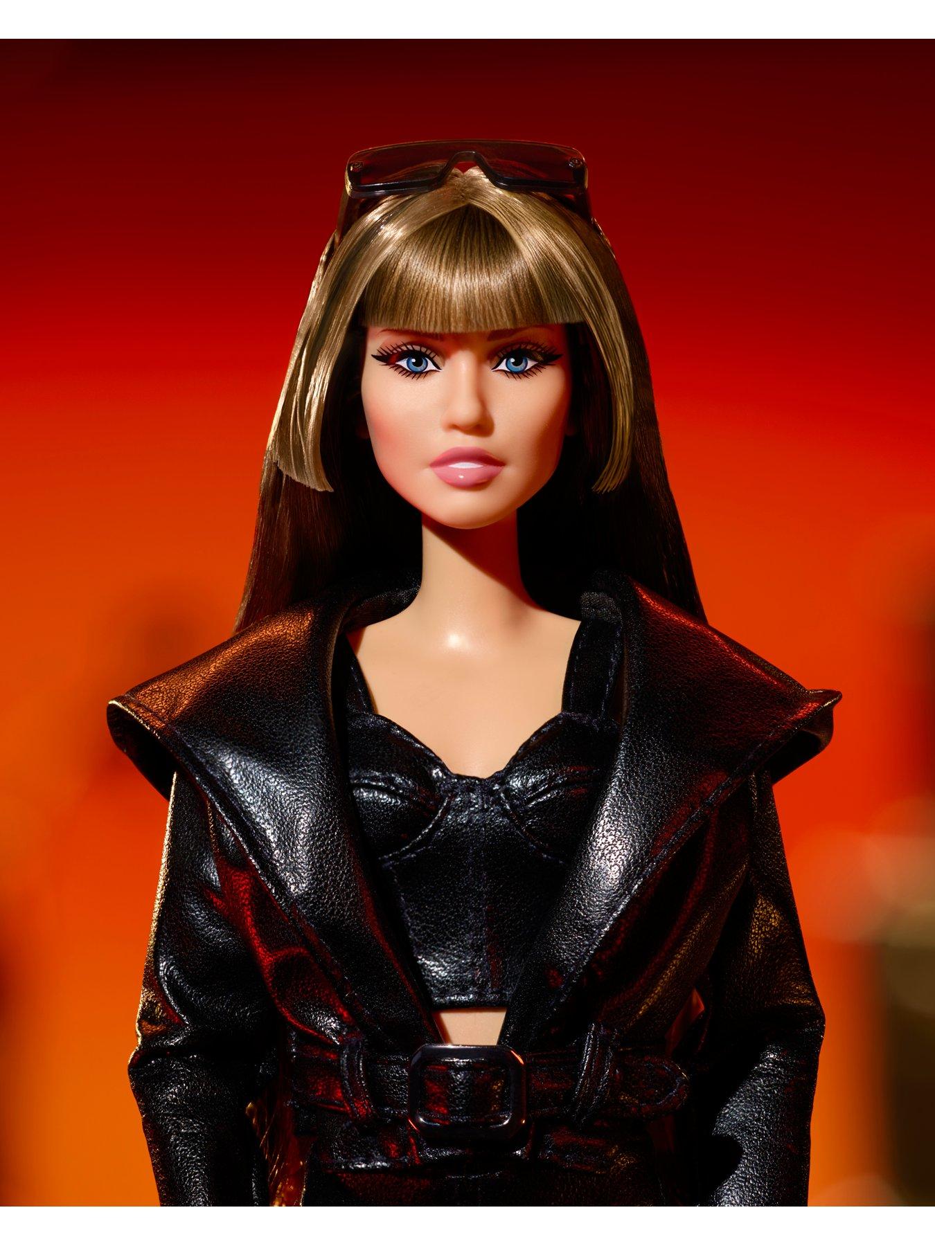 Image 4 of 8 of Barbie Barbie Signature Miley Cyrus Collectible Doll in Faux Leather 2-Piece Outfit with Heels
