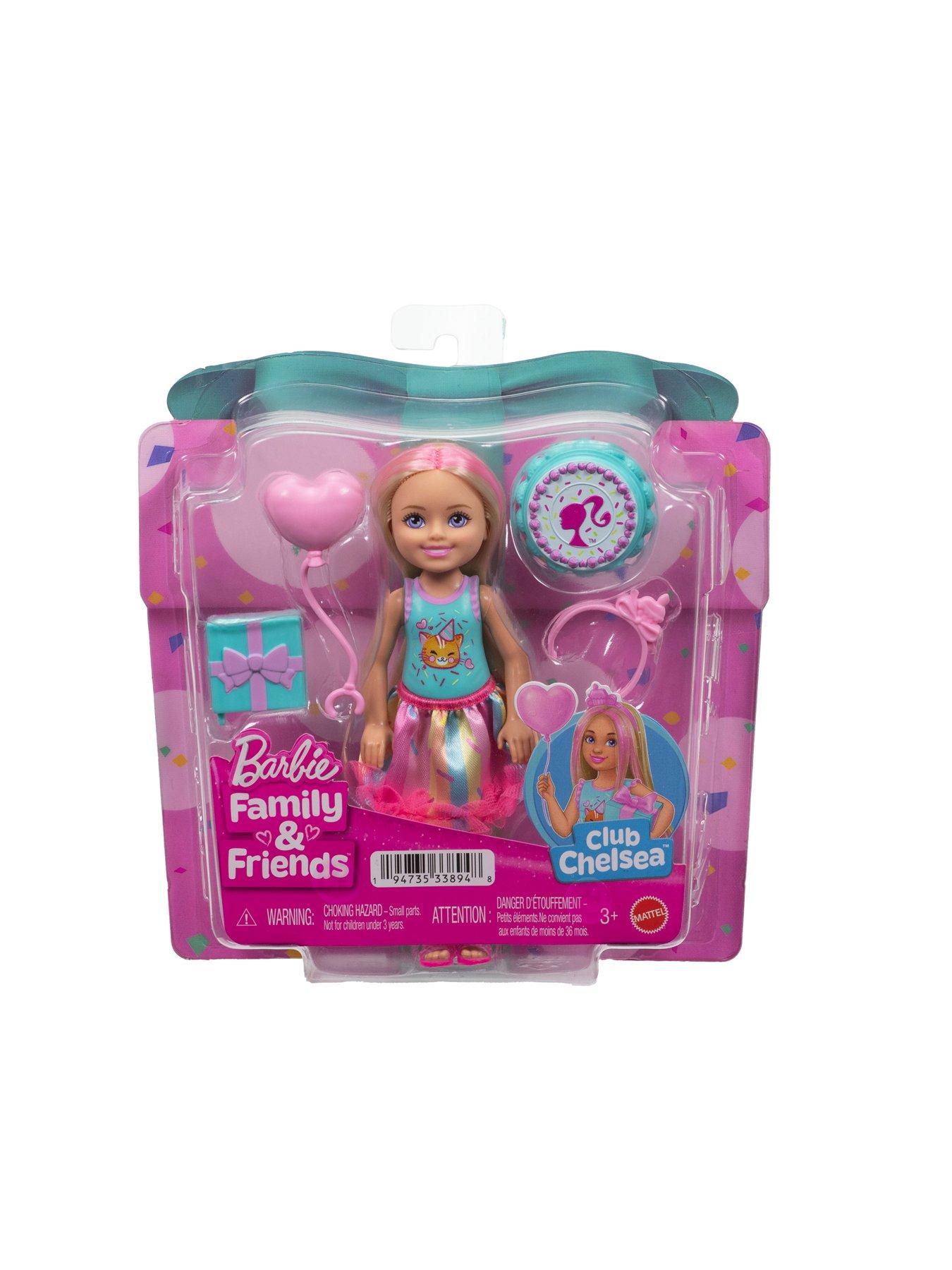 Image 6 of 6 of Barbie Barbie Club Chelsea Birthday-Themed Small Doll with Pink-Streaked Blonde Hair &amp; Party Accessories