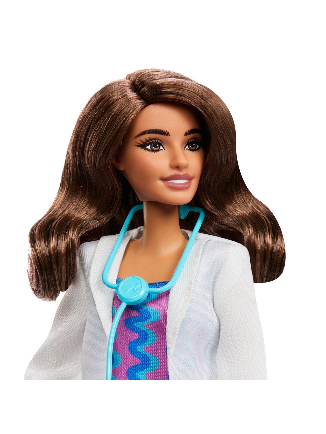 Image 3 of 7 of Barbie Barbie Careers Doctor Doll &amp; Accessory, Fashion Doll Wearing Removable Look with Stethoscope